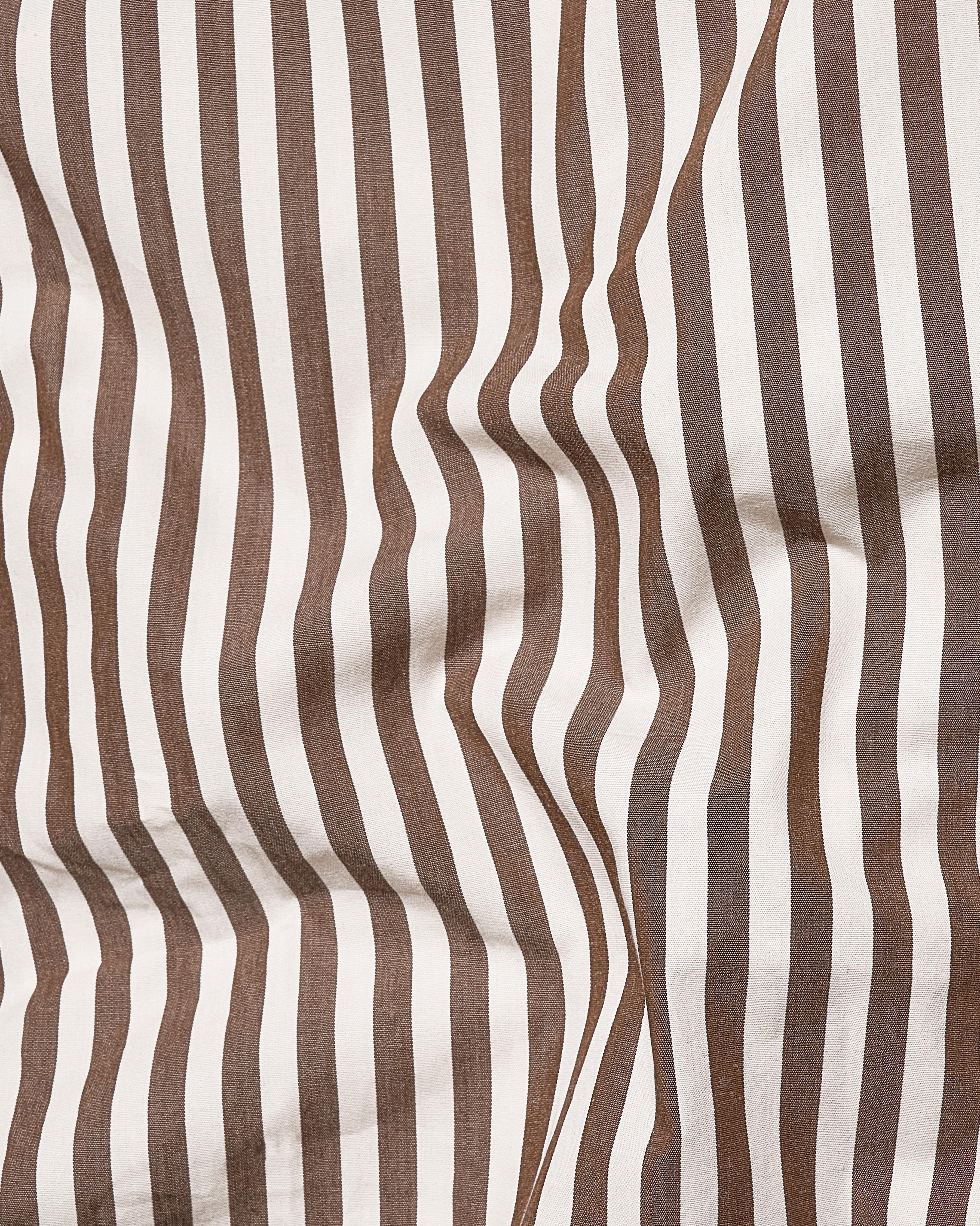 Puce with Gainsboro Brown Striped Premium Cotton Shirt