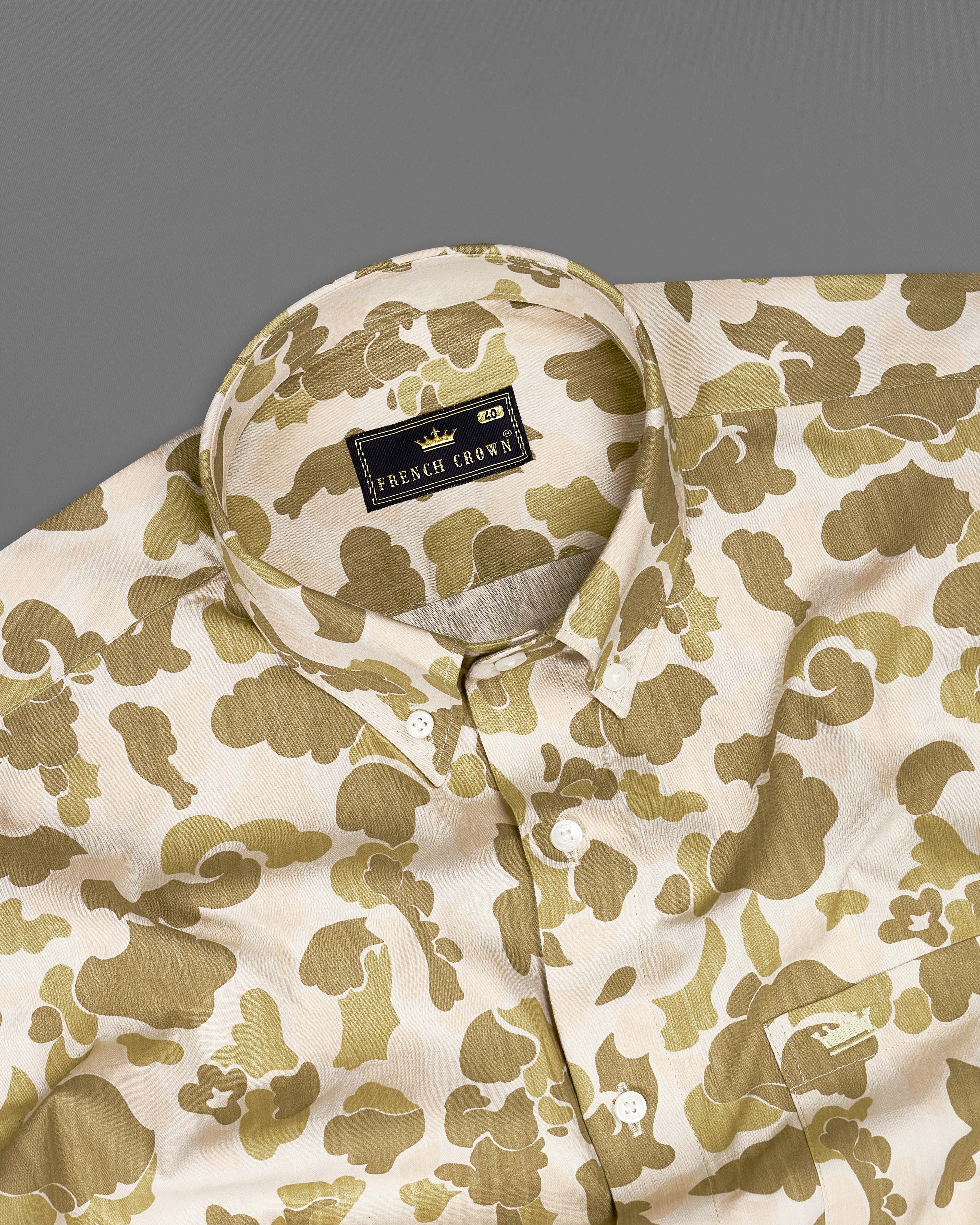 Pinoccchio Cream with Mocha Brown Printed Royal Oxford Shirt 9050-BD-38, 9050-BD-H-38, 9050-BD-39, 9050-BD-H-39, 9050-BD-40, 9050-BD-H-40, 9050-BD-42, 9050-BD-H-42, 9050-BD-44, 9050-BD-H-44, 9050-BD-46, 9050-BD-H-46, 9050-BD-48, 9050-BD-H-48, 9050-BD-50, 9050-BD-H-50, 9050-BD-52, 9050-BD-H-52