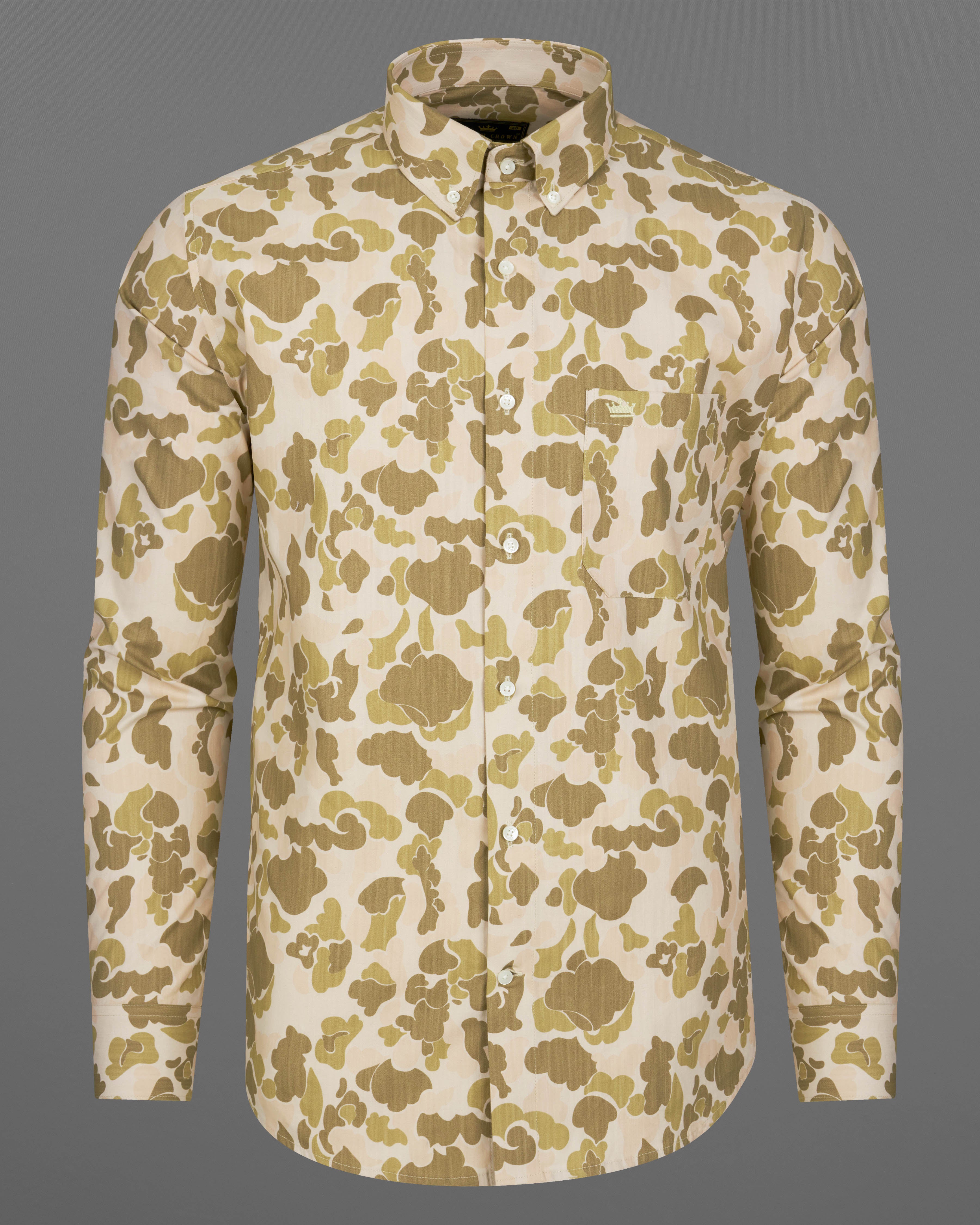 Pinoccchio Cream with Mocha Brown Printed Royal Oxford Shirt 9050-BD-38, 9050-BD-H-38, 9050-BD-39, 9050-BD-H-39, 9050-BD-40, 9050-BD-H-40, 9050-BD-42, 9050-BD-H-42, 9050-BD-44, 9050-BD-H-44, 9050-BD-46, 9050-BD-H-46, 9050-BD-48, 9050-BD-H-48, 9050-BD-50, 9050-BD-H-50, 9050-BD-52, 9050-BD-H-52