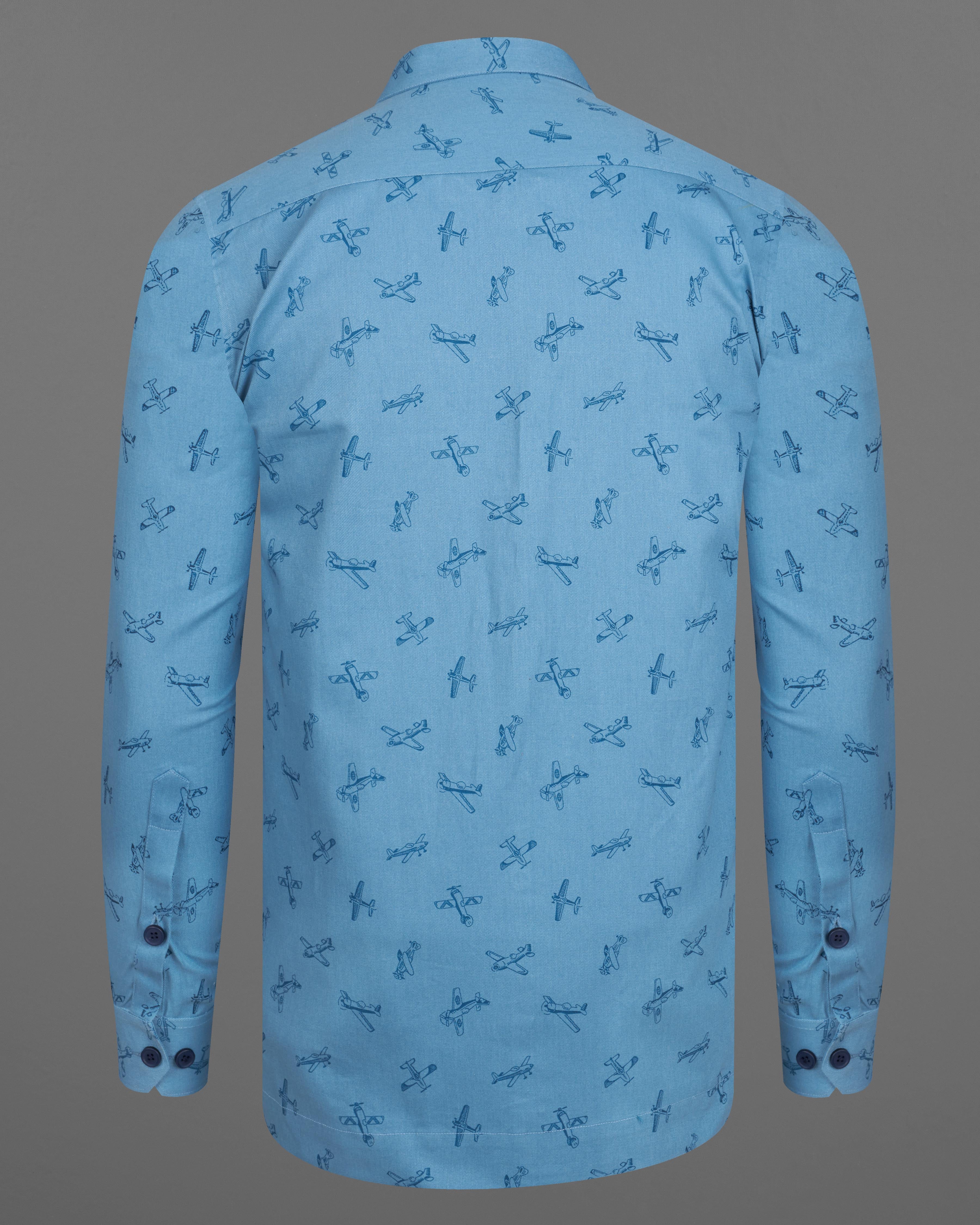 Hippie Blue Airplane Printed Royal Oxford Designer Overshirt 9066-CC-P130-38, 9066-CC-P130-H-38, 9066-CC-P130-39, 9066-CC-P130-H-39, 9066-CC-P130-40, 9066-CC-P130-H-40, 9066-CC-P130-42, 9066-CC-P130-H-42, 9066-CC-P130-44, 9066-CC-P130-H-44, 9066-CC-P130-46, 9066-CC-P130-H-46, 9066-CC-P130-48, 9066-CC-P130-H-48, 9066-CC-P130-50, 9066-CC-P130-H-50, 9066-CC-P130-52, 9066-CC-P130-H-52