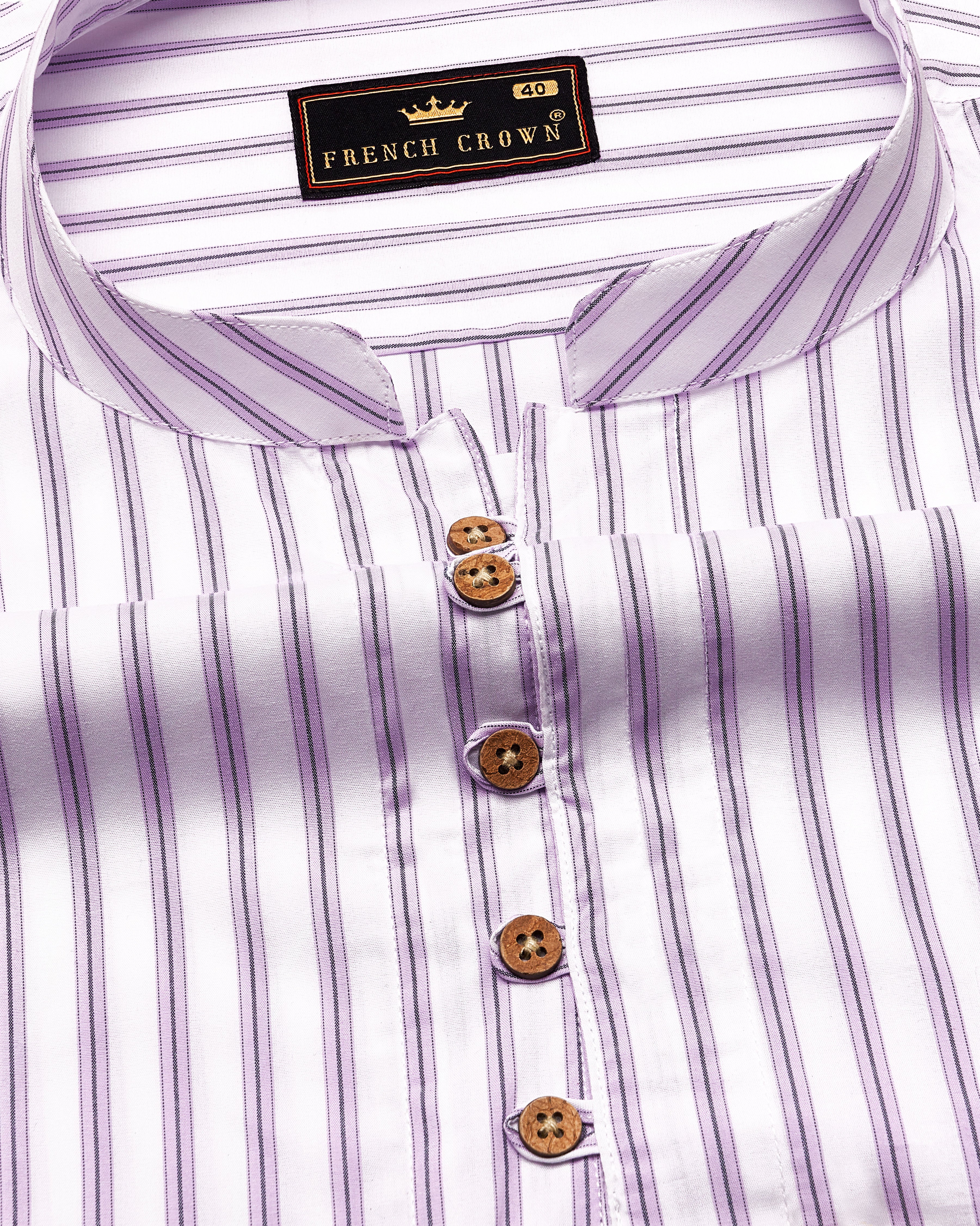 Pale Lilac Light Purple White Striped Premium Cotton Kurta Shirt 9079-KS-38, 9079-KS-H-38, 9079-KS-39, 9079-KS-H-39, 9079-KS-40, 9079-KS-H-40, 9079-KS-42, 9079-KS-H-42, 9079-KS-44, 9079-KS-H-44, 9079-KS-46, 9079-KS-H-46, 9079-KS-48, 9079-KS-H-48, 9079-KS-50, 9079-KS-H-50, 9079-KS-52, 9079-KS-H-52