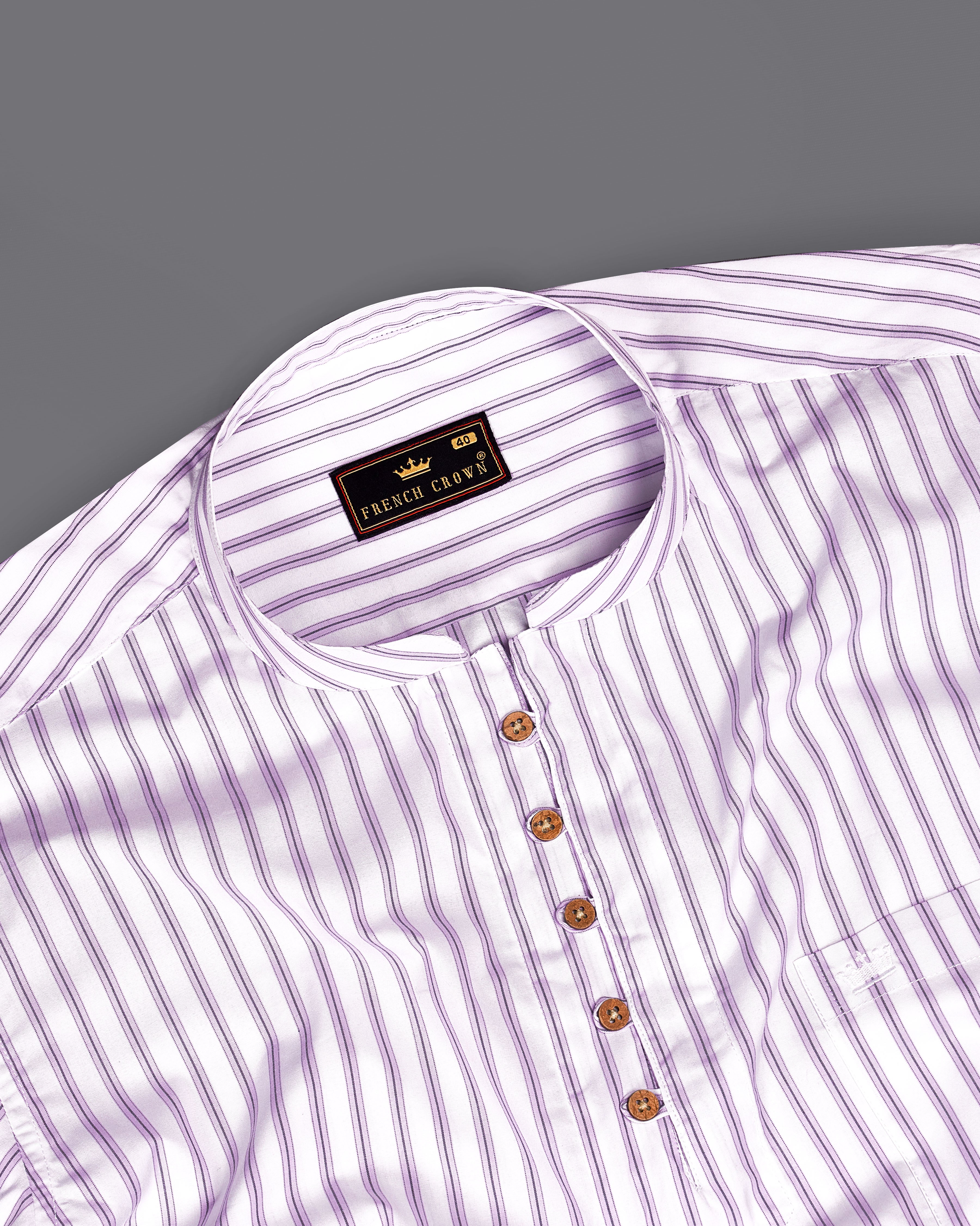 Pale Lilac Light Purple White Striped Premium Cotton Kurta Shirt 9079-KS-38, 9079-KS-H-38, 9079-KS-39, 9079-KS-H-39, 9079-KS-40, 9079-KS-H-40, 9079-KS-42, 9079-KS-H-42, 9079-KS-44, 9079-KS-H-44, 9079-KS-46, 9079-KS-H-46, 9079-KS-48, 9079-KS-H-48, 9079-KS-50, 9079-KS-H-50, 9079-KS-52, 9079-KS-H-52