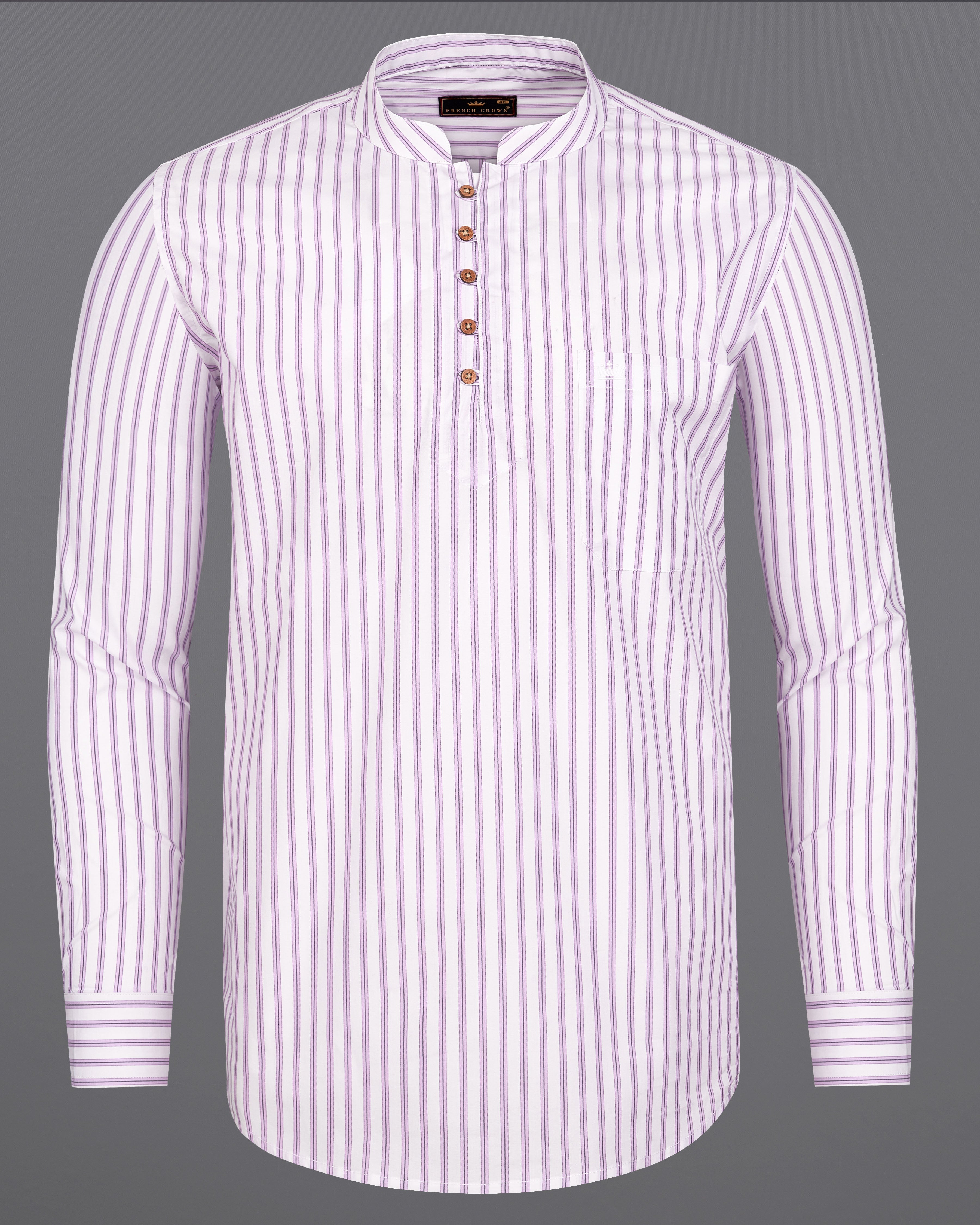 Pale Lilac Light Purple White Striped Premium Cotton Kurta Shirt 9079-KS-38, 9079-KS-H-38, 9079-KS-39, 9079-KS-H-39, 9079-KS-40, 9079-KS-H-40, 9079-KS-42, 9079-KS-H-42, 9079-KS-44, 9079-KS-H-44, 9079-KS-46, 9079-KS-H-46, 9079-KS-48, 9079-KS-H-48, 9079-KS-50, 9079-KS-H-50, 9079-KS-52, 9079-KS-H-52