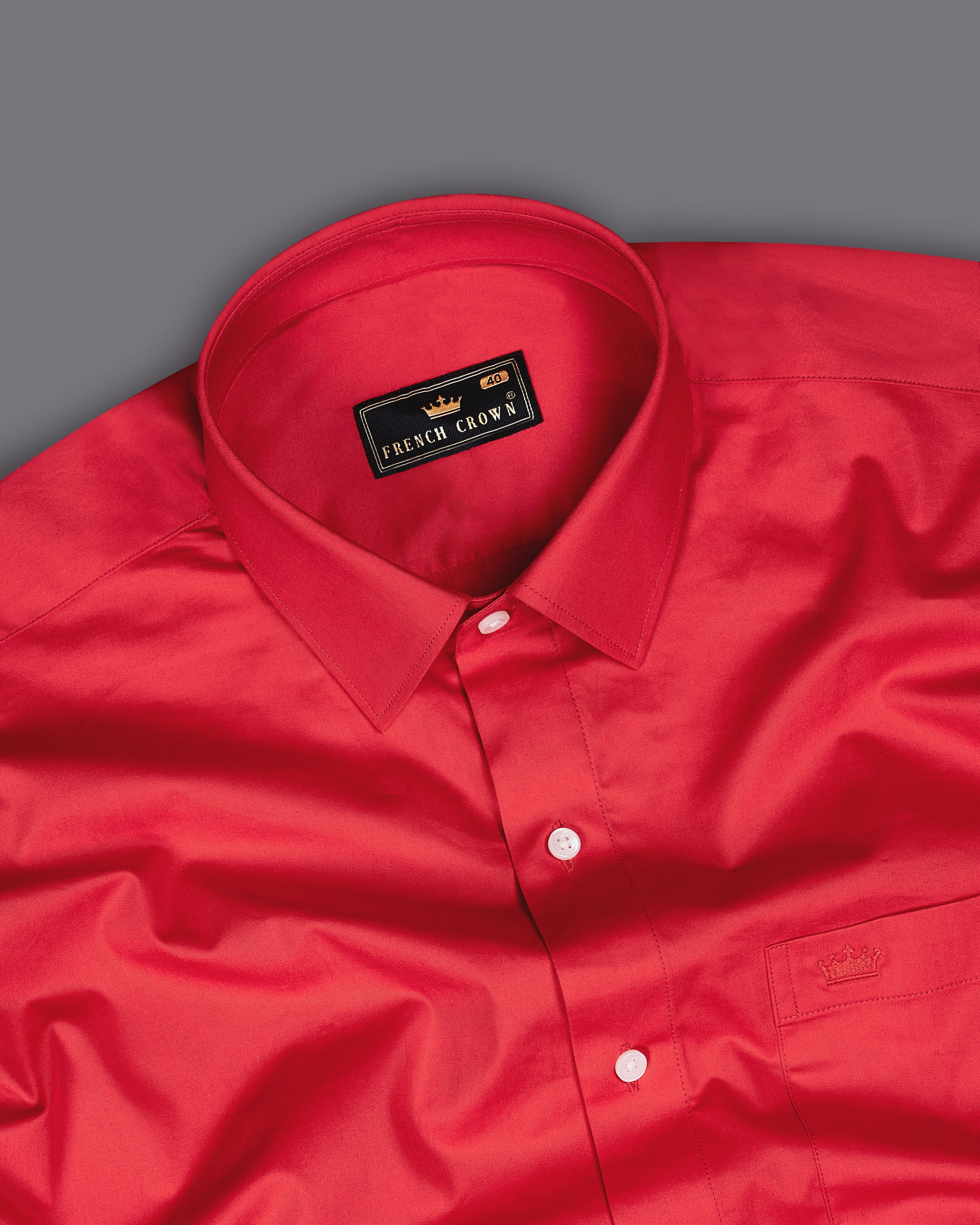 Cardinal Red Premium Cotton Shirt 9089-38, 9089-H-38, 9089-39, 9089-H-39, 9089-40, 9089-H-40, 9089-42, 9089-H-42, 9089-44, 9089-H-44, 9089-46, 9089-H-46, 9089-48, 9089-H-48, 9089-50, 9089-H-50, 9089-52, 9089-H-52