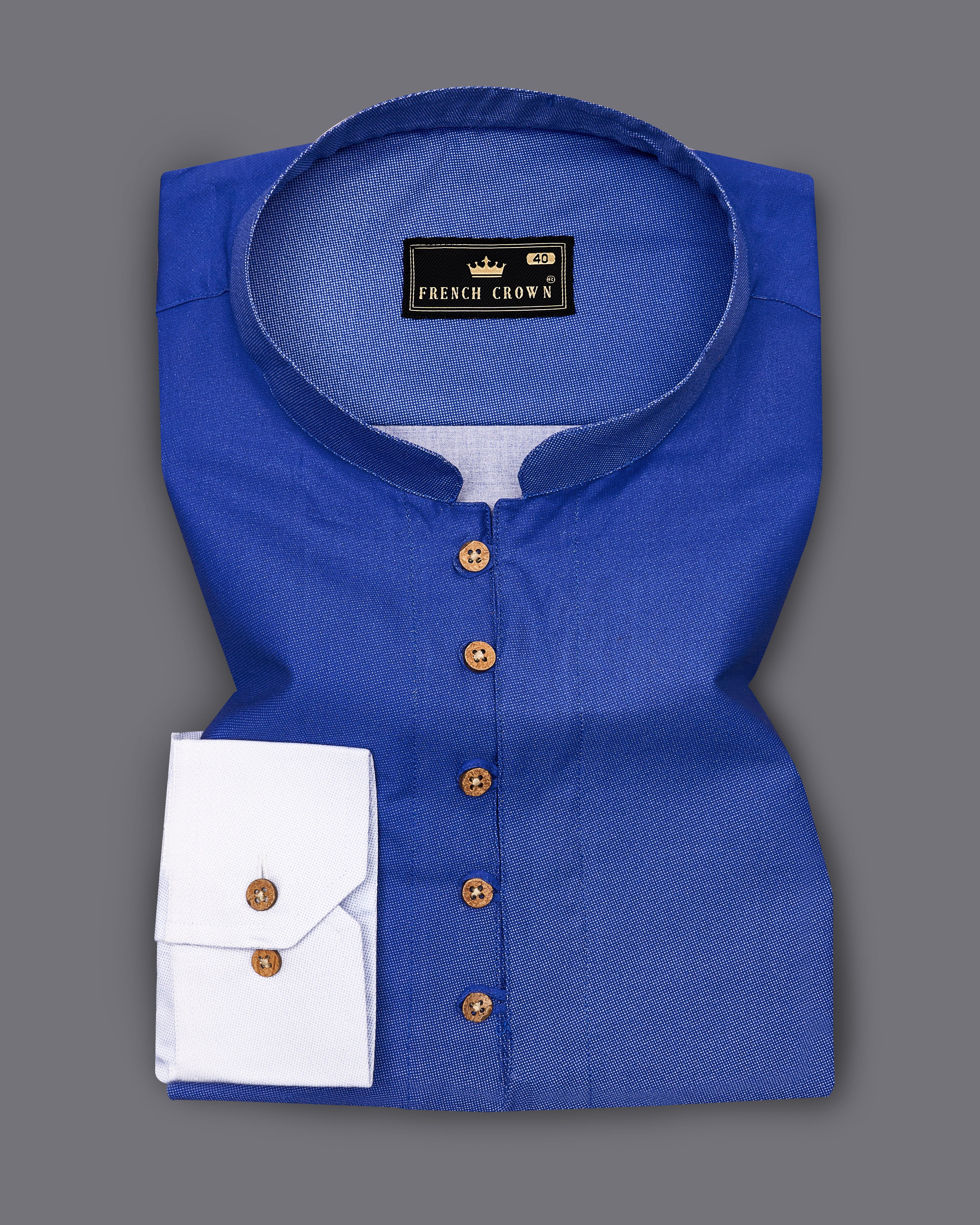 Cobalt Blue and White Double Shaded Twill Premium Cotton Kurta Shirt 9117-KS-38,9117-KS-H-38,9117-KS-39,9117-KS-H-39,9117-KS-40,9117-KS-H-40,9117-KS-42,9117-KS-H-42,9117-KS-44,9117-KS-H-44,9117-KS-46,9117-KS-H-46,9117-KS-48,9117-KS-H-48,9117-KS-50,9117-KS-H-50,9117-KS-52,9117-KS-H-52