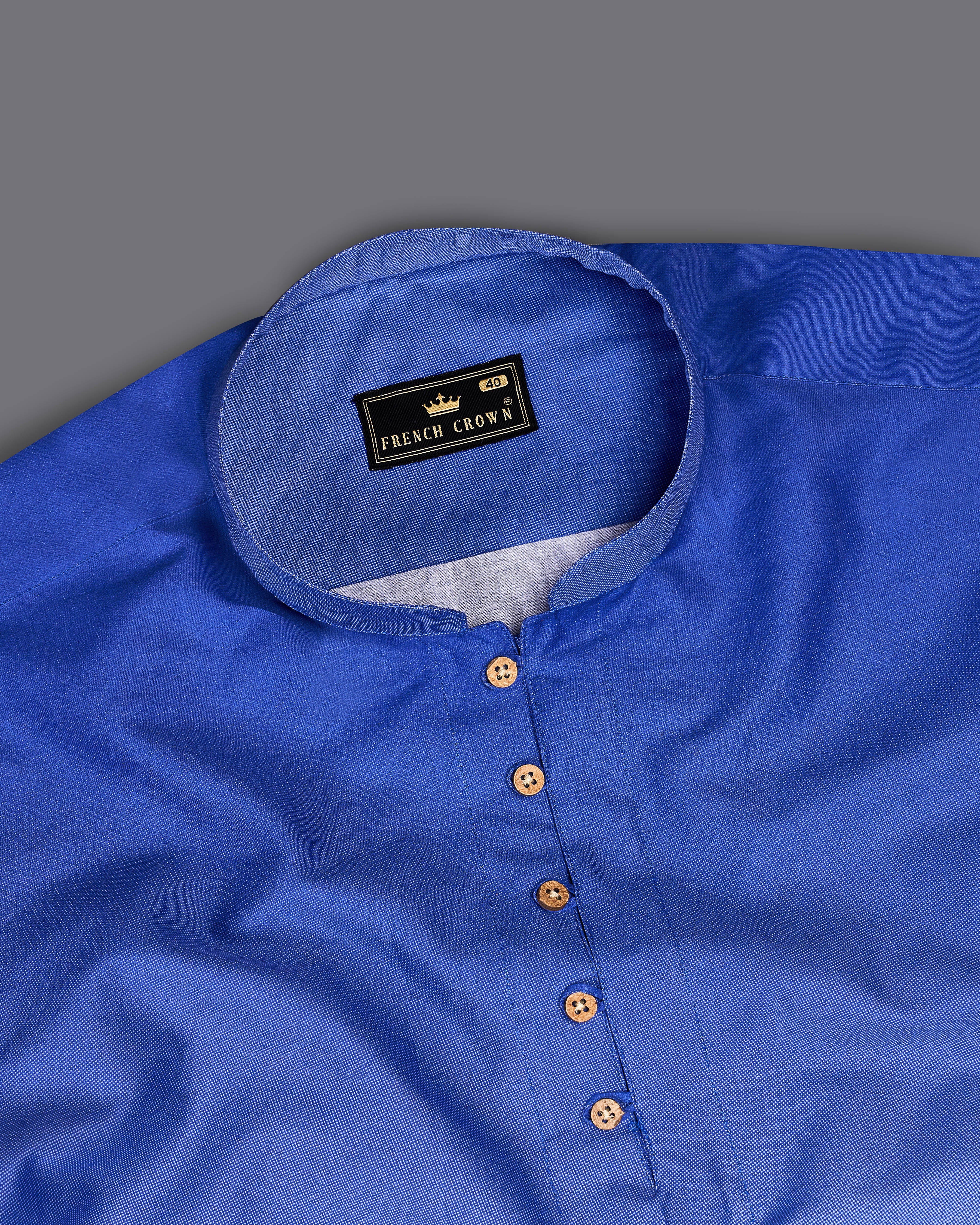 Cobalt Blue and White Double Shaded Twill Premium Cotton Kurta Shirt 9117-KS-38,9117-KS-H-38,9117-KS-39,9117-KS-H-39,9117-KS-40,9117-KS-H-40,9117-KS-42,9117-KS-H-42,9117-KS-44,9117-KS-H-44,9117-KS-46,9117-KS-H-46,9117-KS-48,9117-KS-H-48,9117-KS-50,9117-KS-H-50,9117-KS-52,9117-KS-H-52