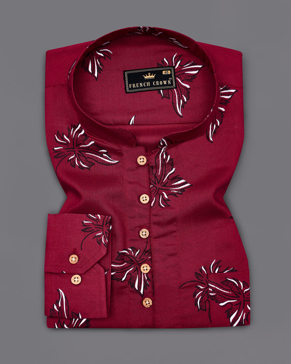 Tyrian Maroon Floral Printed Premium Tencel Kurta Shirt 9118-KS-38,9118-KS-H-38,9118-KS-39,9118-KS-H-39,9118-KS-40,9118-KS-H-40,9118-KS-42,9118-KS-H-42,9118-KS-44,9118-KS-H-44,9118-KS-46,9118-KS-H-46,9118-KS-48,9118-KS-H-48,9118-KS-50,9118-KS-H-50,9118-KS-52,9118-KS-H-52