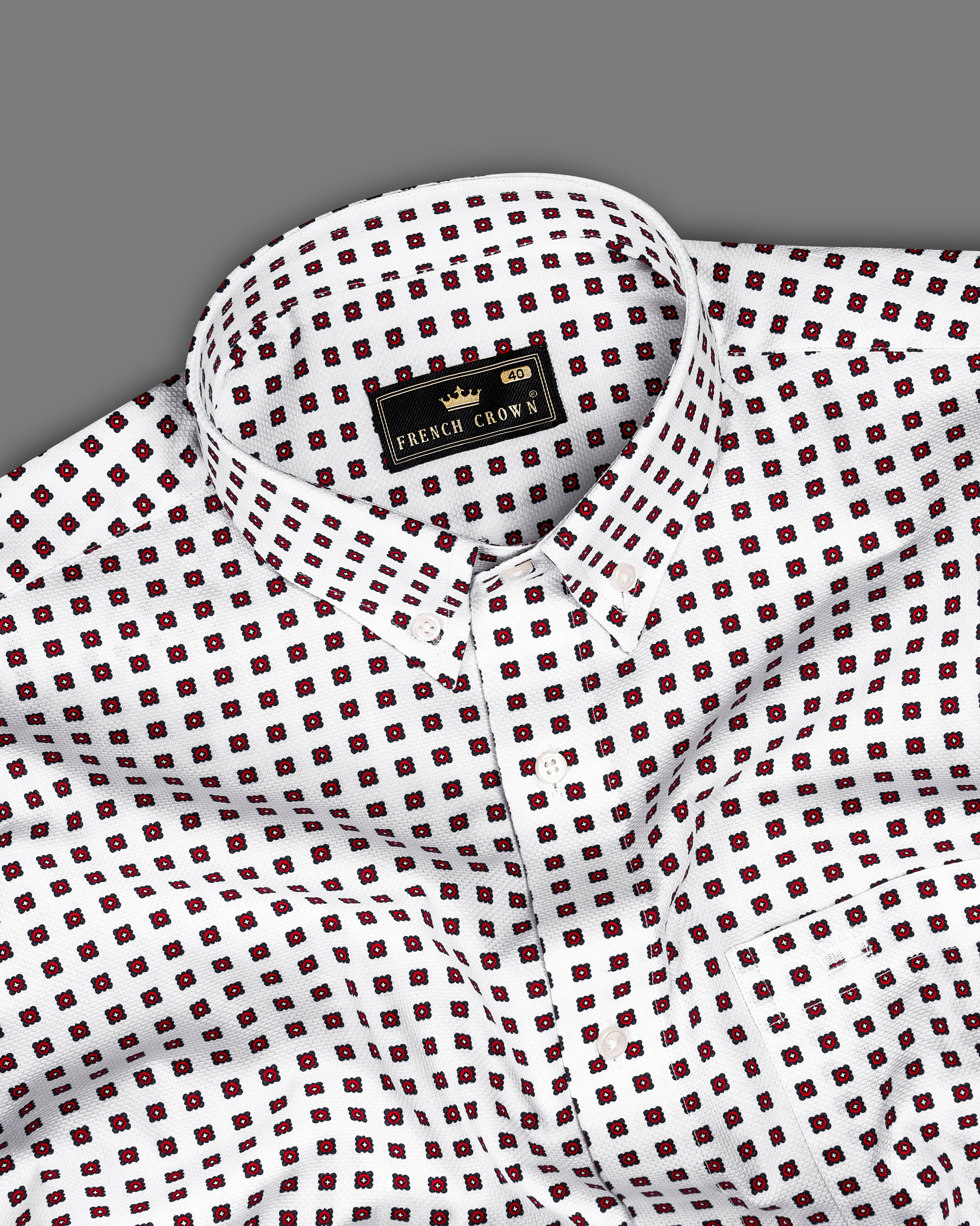 Bright White with Scarlet Red Dobby Textured Premium Giza Cotton Shirt 9161-BD-38,9161-BD-H-38,9161-BD-39,9161-BD-H-39,9161-BD-40,9161-BD-H-40,9161-BD-42,9161-BD-H-42,9161-BD-44,9161-BD-H-44,9161-BD-46,9161-BD-H-46,9161-BD-48,9161-BD-H-48,9161-BD-50,9161-BD-H-50,9161-BD-52,9161-BD-H-52