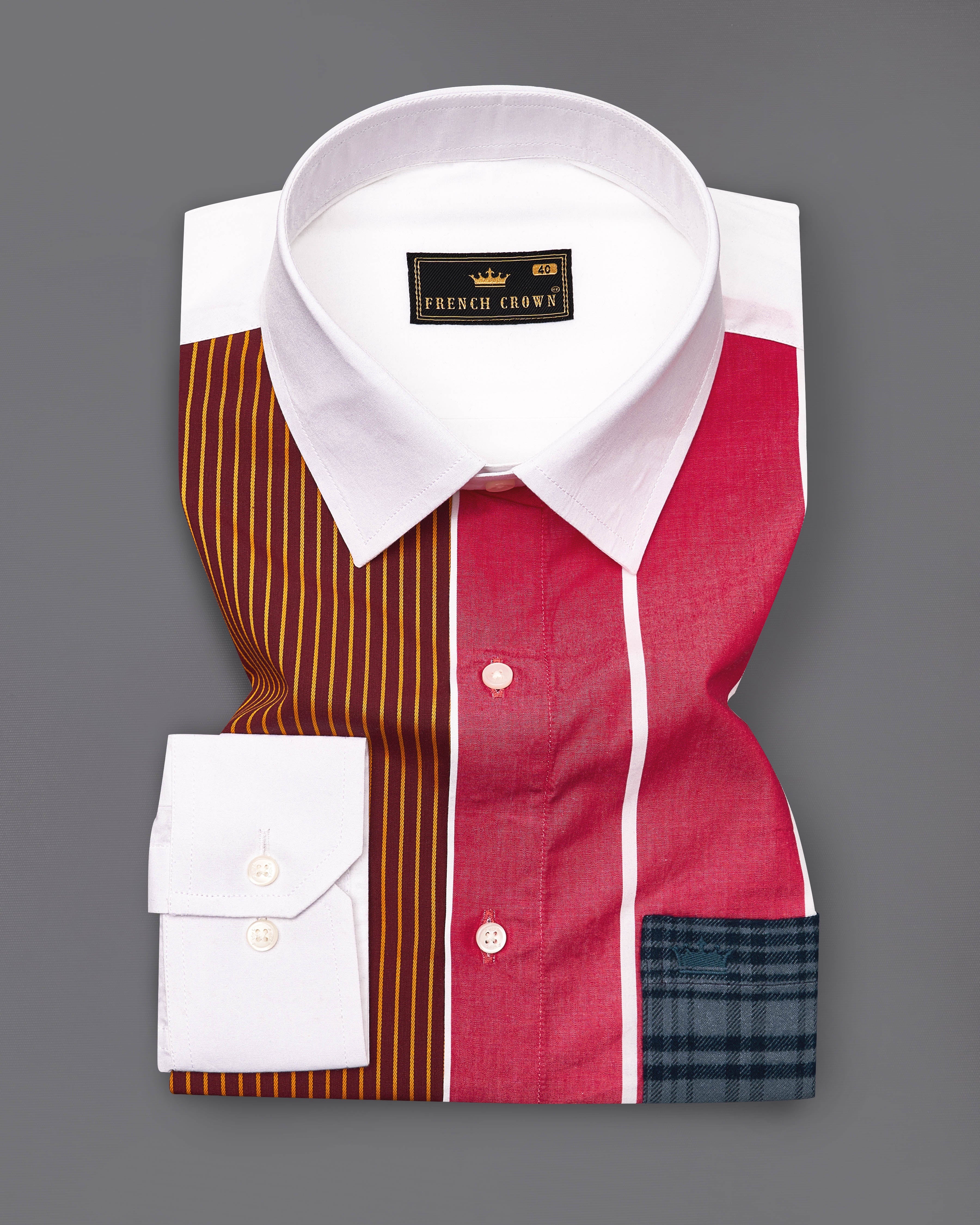 Cabaret Pink with Crater Maroon Multicolour Striped Premium Cotton Designer Shirt 9167-P247-38,9167-P247-H-38,9167-P247-39,9167-P247-H-39,9167-P247-40,9167-P247-H-40,9167-P247-42,9167-P247-H-42,9167-P247-44,9167-P247-H-44,9167-P247-46,9167-P247-H-46,9167-P247-48,9167-P247-H-48,9167-P247-50,9167-P247-H-50,9167-P247-52,9167-P247-H-52