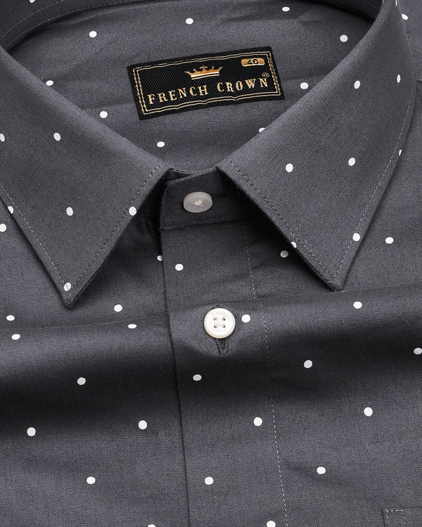 Gunpowder Black Polka Dotted Royal Oxford Shirt 9181-38,9181-H-38,9181-39,9181-H-39,9181-40,9181-H-40,9181-42,9181-H-42,9181-44,9181-H-44,9181-46,9181-H-46,9181-48,9181-H-48,9181-50,9181-H-50,9181-52,9181-H-52
