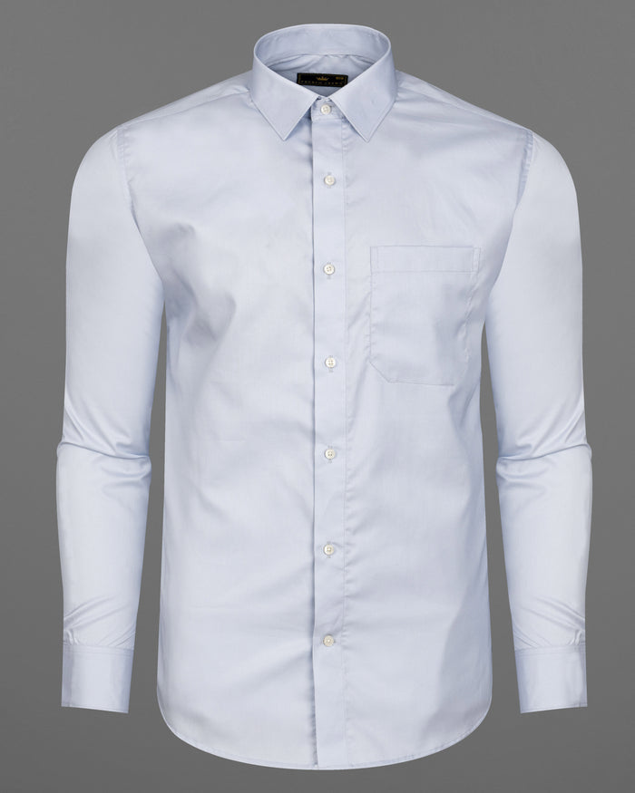 NEBULA LIGHT BLUE DOBBY TEXTURED PREMIUM GIZA COTTON SHIRT