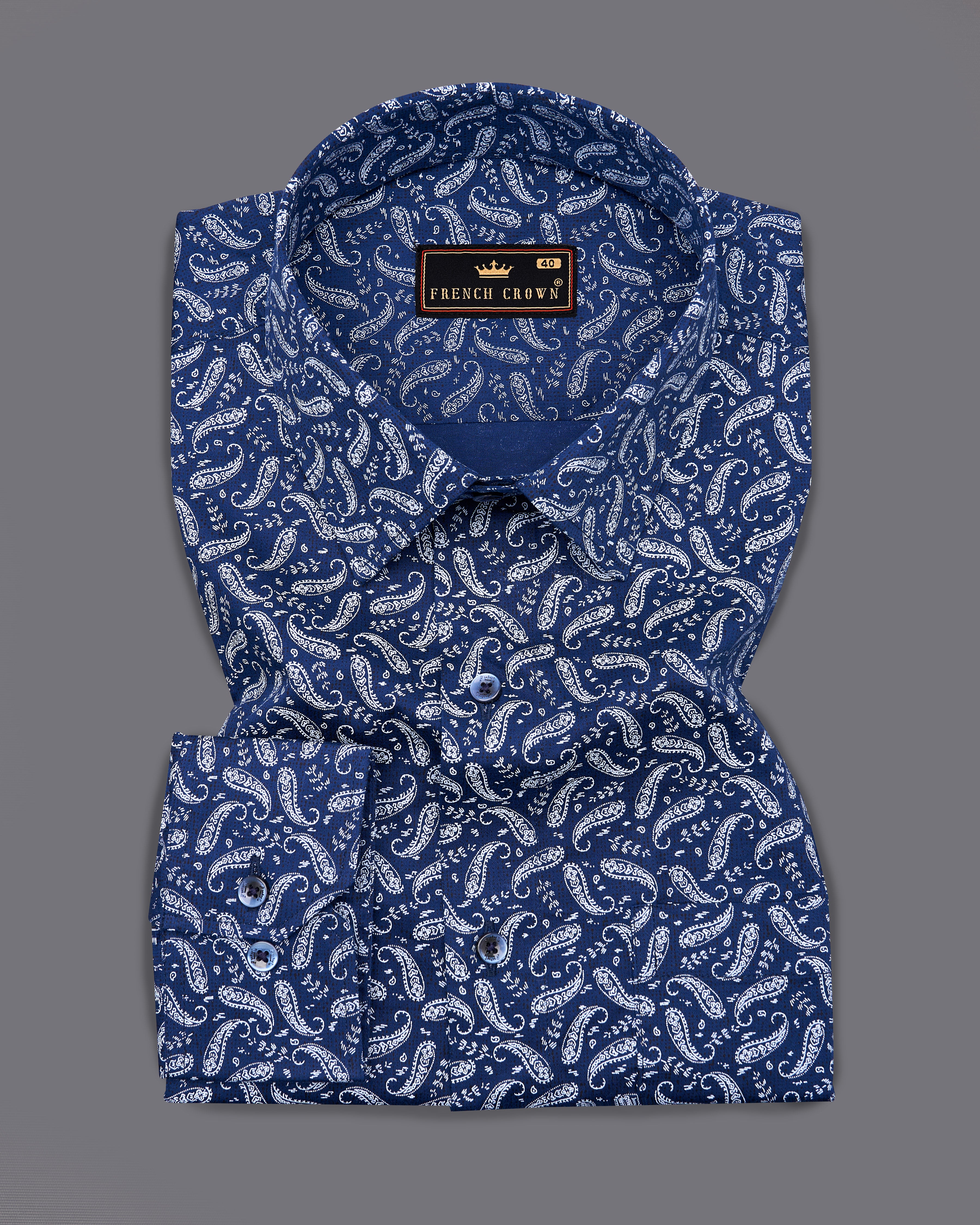 Biscay Blue Paisley Textured Royal Oxford Shirt 9261-BLE-38,9261-BLE-H-38,9261-BLE-39,9261-BLE-H-39,9261-BLE-40,9261-BLE-H-40,9261-BLE-42,9261-BLE-H-42,9261-BLE-44,9261-BLE-H-44,9261-BLE-46,9261-BLE-H-46,9261-BLE-48,9261-BLE-H-48,9261-BLE-50,9261-BLE-H-50,9261-BLE-52,9261-BLE-H-52