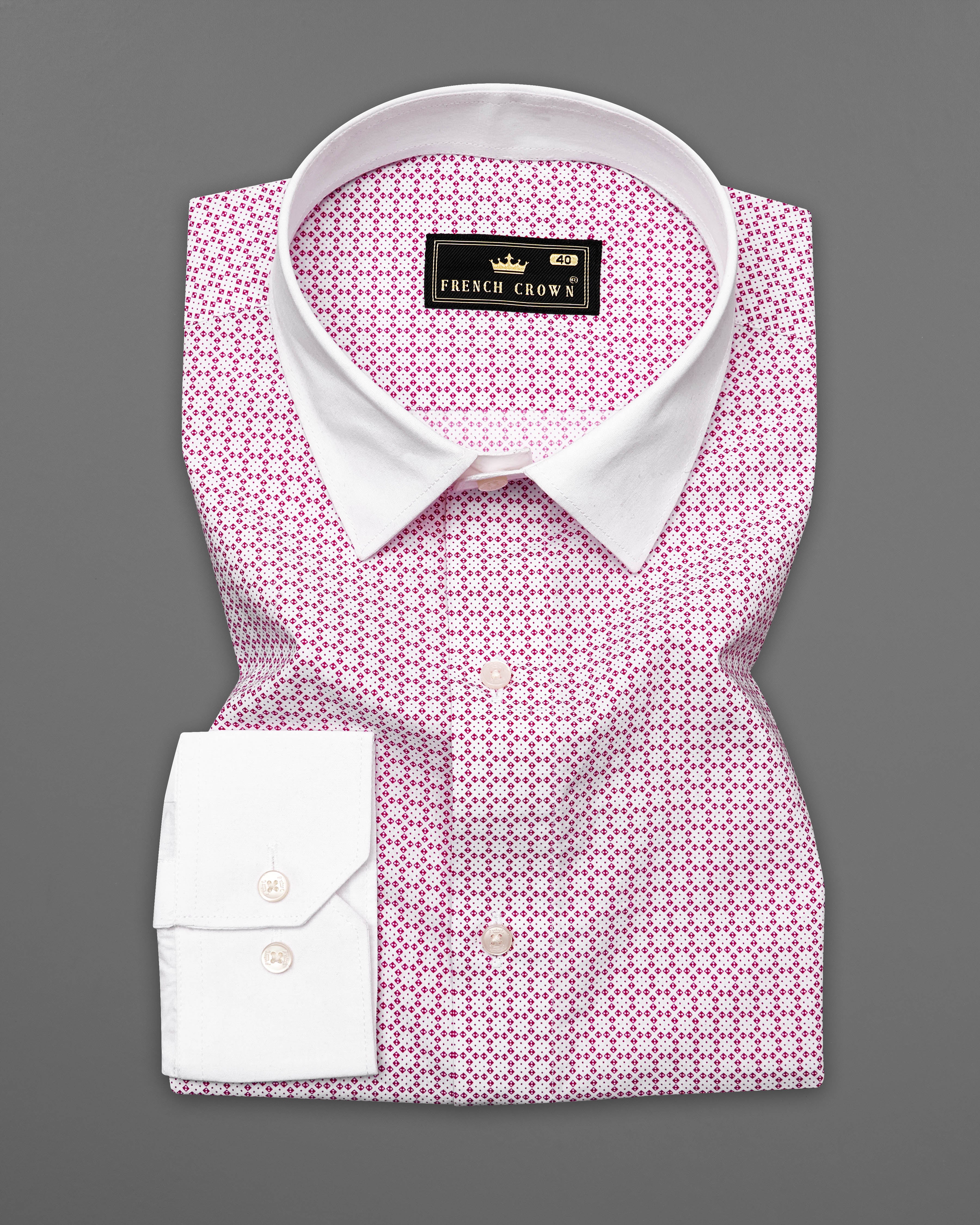 Bright White with Fuchsia Red Premium Cotton Designer Shirt 9288-D19-38,9288-D19-H-38,9288-D19-39,9288-D19-H-39,9288-D19-40,9288-D19-H-40,9288-D19-42,9288-D19-H-42,9288-D19-44,9288-D19-H-44,9288-D19-46,9288-D19-H-46,9288-D19-48,9288-D19-H-48,9288-D19-50,9288-D19-H-50,9288-D19-52,9288-D19-H-52