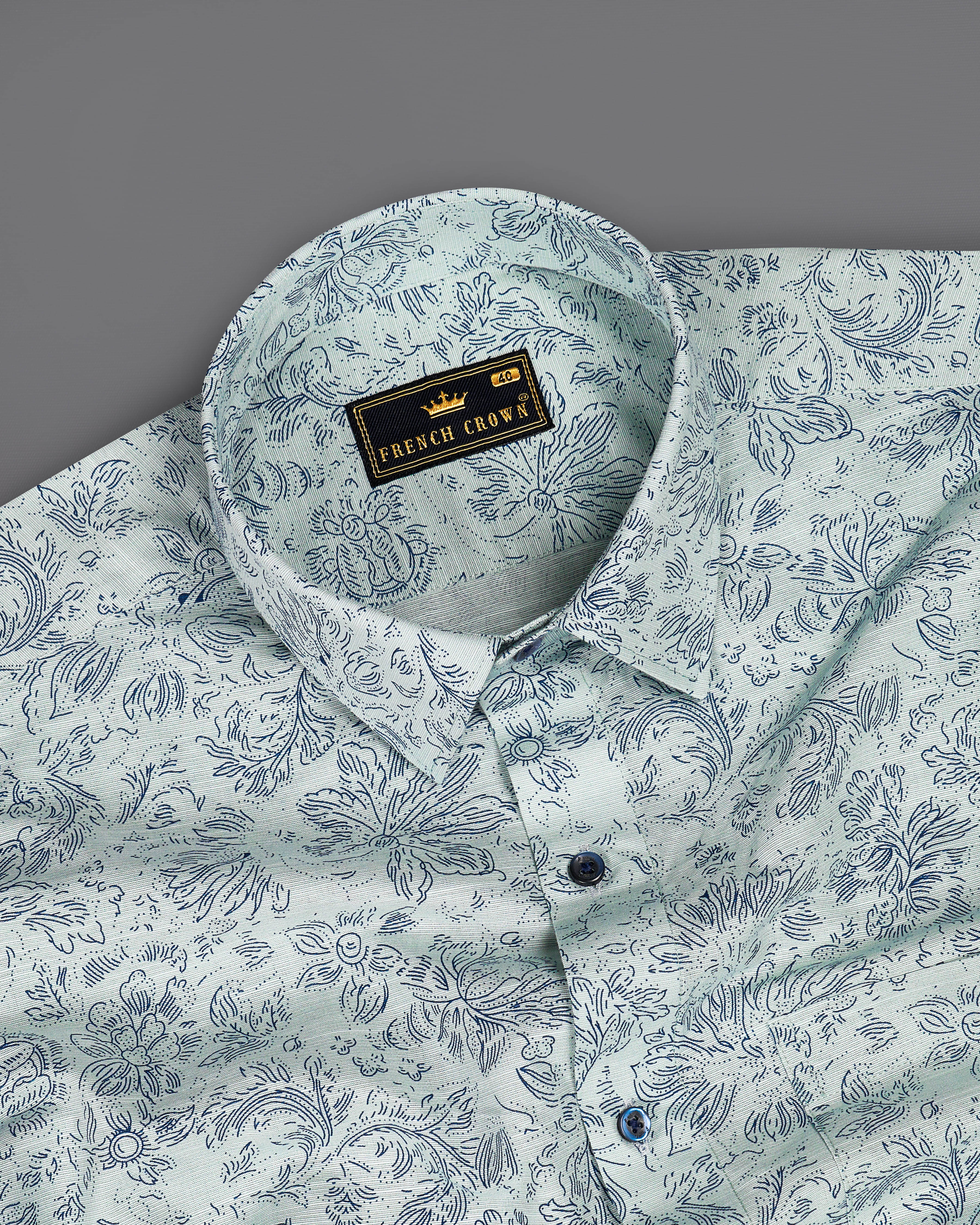 Surf Green Floral Texture Luxurious Linen Shirt 9292-BLE-38,9292-BLE-H-38,9292-BLE-39,9292-BLE-H-39,9292-BLE-40,9292-BLE-H-40,9292-BLE-42,9292-BLE-H-42,9292-BLE-44,9292-BLE-H-44,9292-BLE-46,9292-BLE-H-46,9292-BLE-48,9292-BLE-H-48,9292-BLE-50,9292-BLE-H-50,9292-BLE-52,9292-BLE-H-52