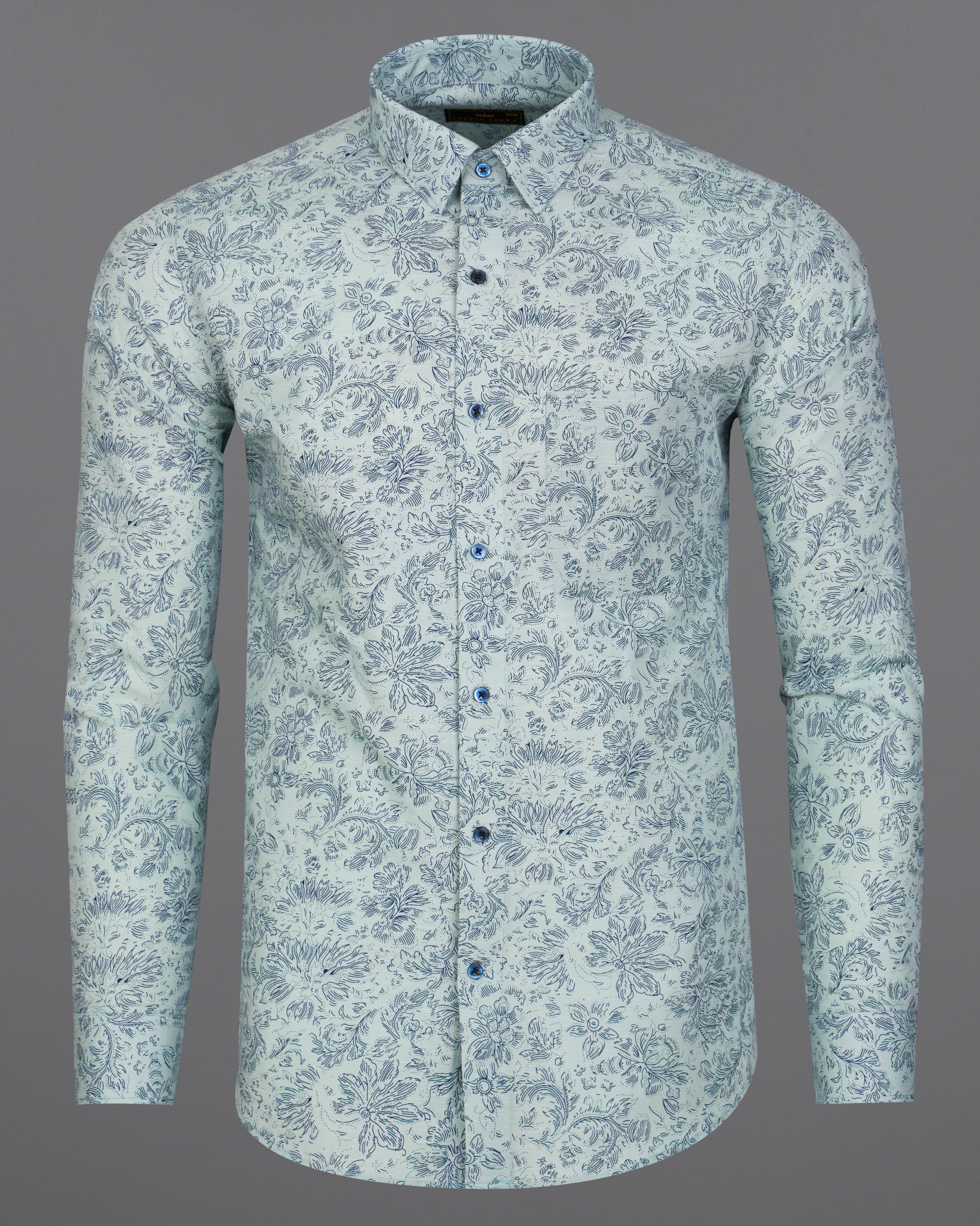 Surf Green Floral Texture Luxurious Linen Shirt 9292-BLE-38,9292-BLE-H-38,9292-BLE-39,9292-BLE-H-39,9292-BLE-40,9292-BLE-H-40,9292-BLE-42,9292-BLE-H-42,9292-BLE-44,9292-BLE-H-44,9292-BLE-46,9292-BLE-H-46,9292-BLE-48,9292-BLE-H-48,9292-BLE-50,9292-BLE-H-50,9292-BLE-52,9292-BLE-H-52