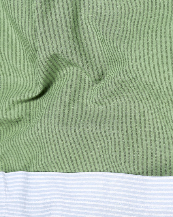 Lichen Green with Geyser Blue Striped Seersucker Giza Cotton Shirt 9305-M-P461-38,9305-M-P461-H-38,9305-M-P461-39,9305-M-P461-H-39,9305-M-P461-40,9305-M-P461-H-40,9305-M-P461-42,9305-M-P461-H-42,9305-M-P461-44,9305-M-P461-H-44,9305-M-P461-46,9305-M-P461-H-46,9305-M-P461-48,9305-M-P461-H-48,9305-M-P461-50,9305-M-P461-H-50,9305-M-P461-52,9305-M-P461-H-52