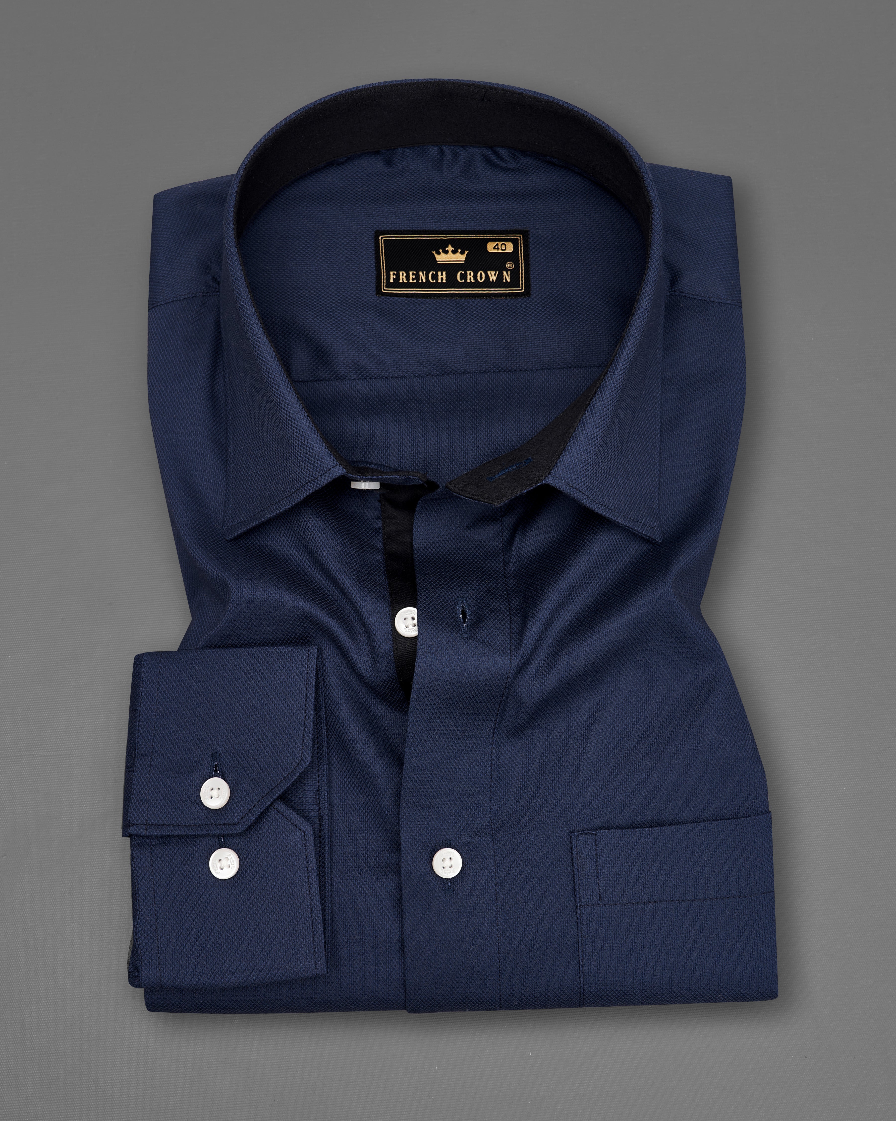 Firefly Navy Blue Dobby Textured Premium Giza Cotton Shirt 9321-CLOTH-P-38, 9321-CLOTH-P-H-38, 9321-CLOTH-P-39, 9321-CLOTH-P-H-39, 9321-CLOTH-P-40, 9321-CLOTH-P-H-40, 9321-CLOTH-P-42, 9321-CLOTH-P-H-42, 9321-CLOTH-P-44, 9321-CLOTH-P-H-44, 9321-CLOTH-P-46, 9321-CLOTH-P-H-46, 9321-CLOTH-P-48, 9321-CLOTH-P-H-48, 9321-CLOTH-P-50, 9321-CLOTH-P-H-50, 9321-CLOTH-P-52, 9321-CLOTH-P-H-52