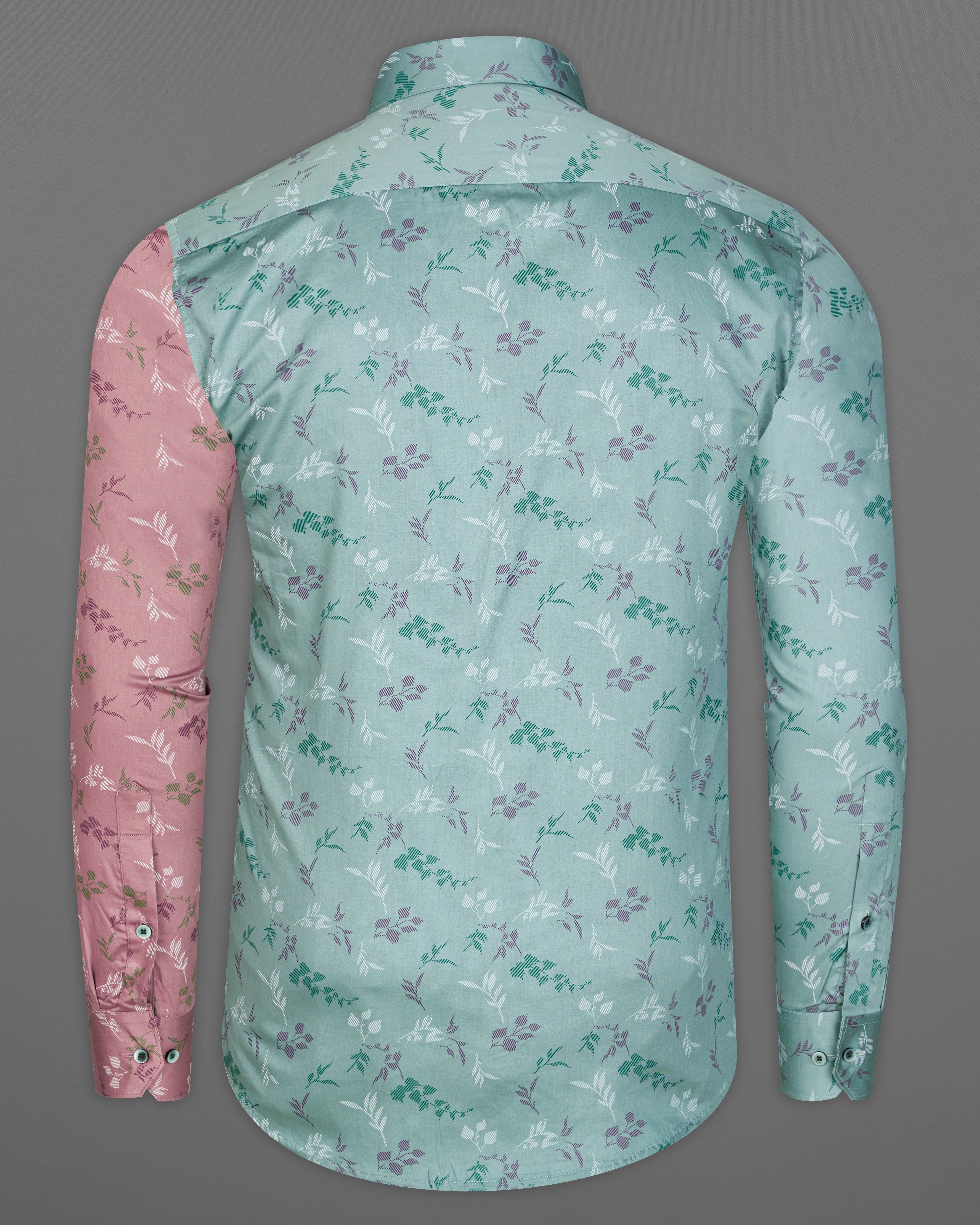 Half Opaque Green with Half Dirty Pink Ditsy Printed Super Soft Premium Cotton Designer Shirt 9373-GR-P88-38, 9373-GR-P88-H-38, 9373-GR-P88-39, 9373-GR-P88-H-39, 9373-GR-P88-40, 9373-GR-P88-H-40, 9373-GR-P88-42, 9373-GR-P88-H-42, 9373-GR-P88-44, 9373-GR-P88-H-44, 9373-GR-P88-46, 9373-GR-P88-H-46, 9373-GR-P88-48, 9373-GR-P88-H-48, 9373-GR-P88-50, 9373-GR-P88-H-50, 9373-GR-P88-52, 9373-GR-P88-H-52