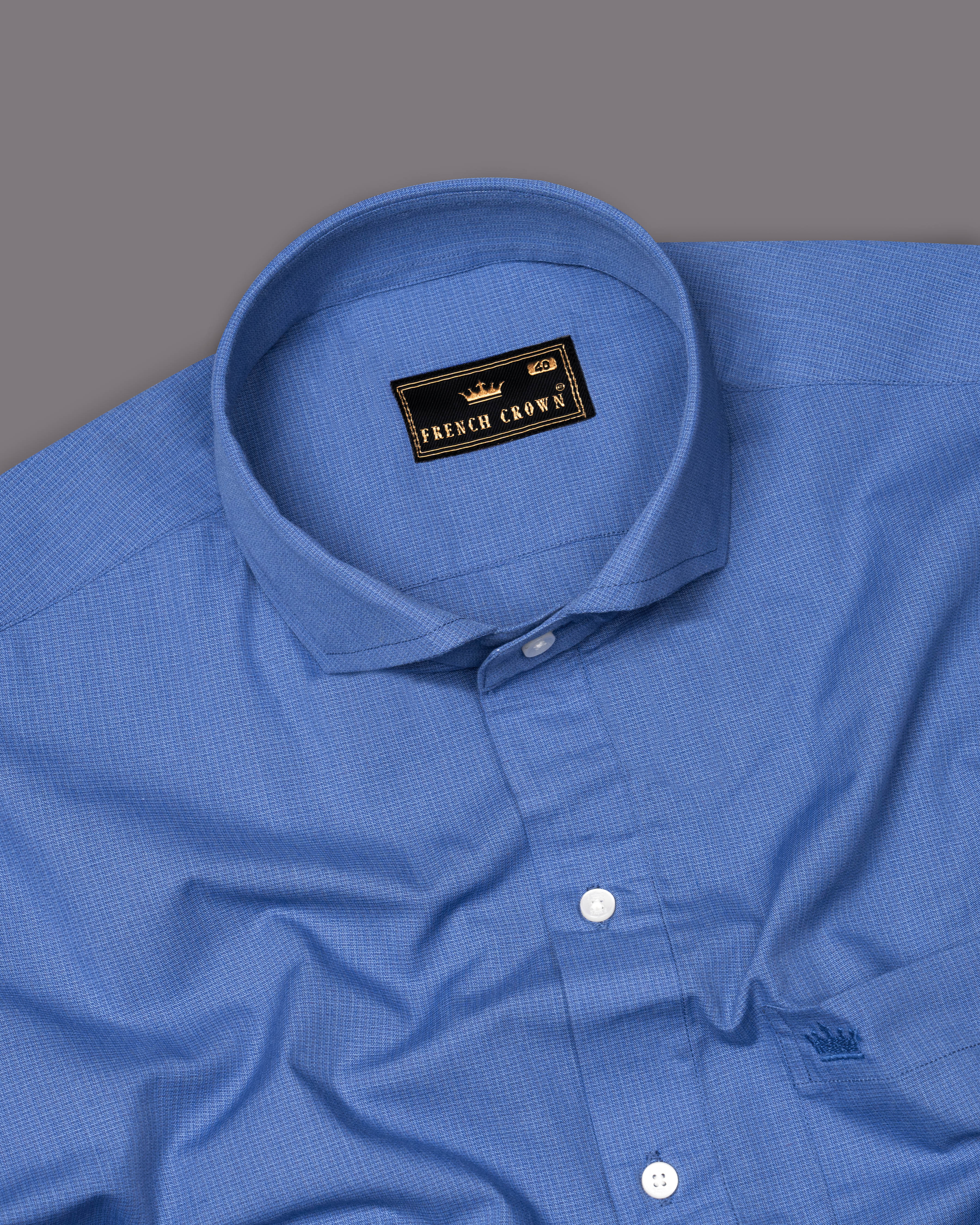 Scampi Blue Dobby Textured Premium Giza Cotton Shirt 9382-CA-38, 9382-CA-H-38, 9382-CA-39, 9382-CA-H-39, 9382-CA-40, 9382-CA-H-40, 9382-CA-42, 9382-CA-H-42, 9382-CA-44, 9382-CA-H-44, 9382-CA-46, 9382-CA-H-46, 9382-CA-48, 9382-CA-H-48, 9382-CA-50, 9382-CA-H-50, 9382-CA-52, 9382-CA-H-52