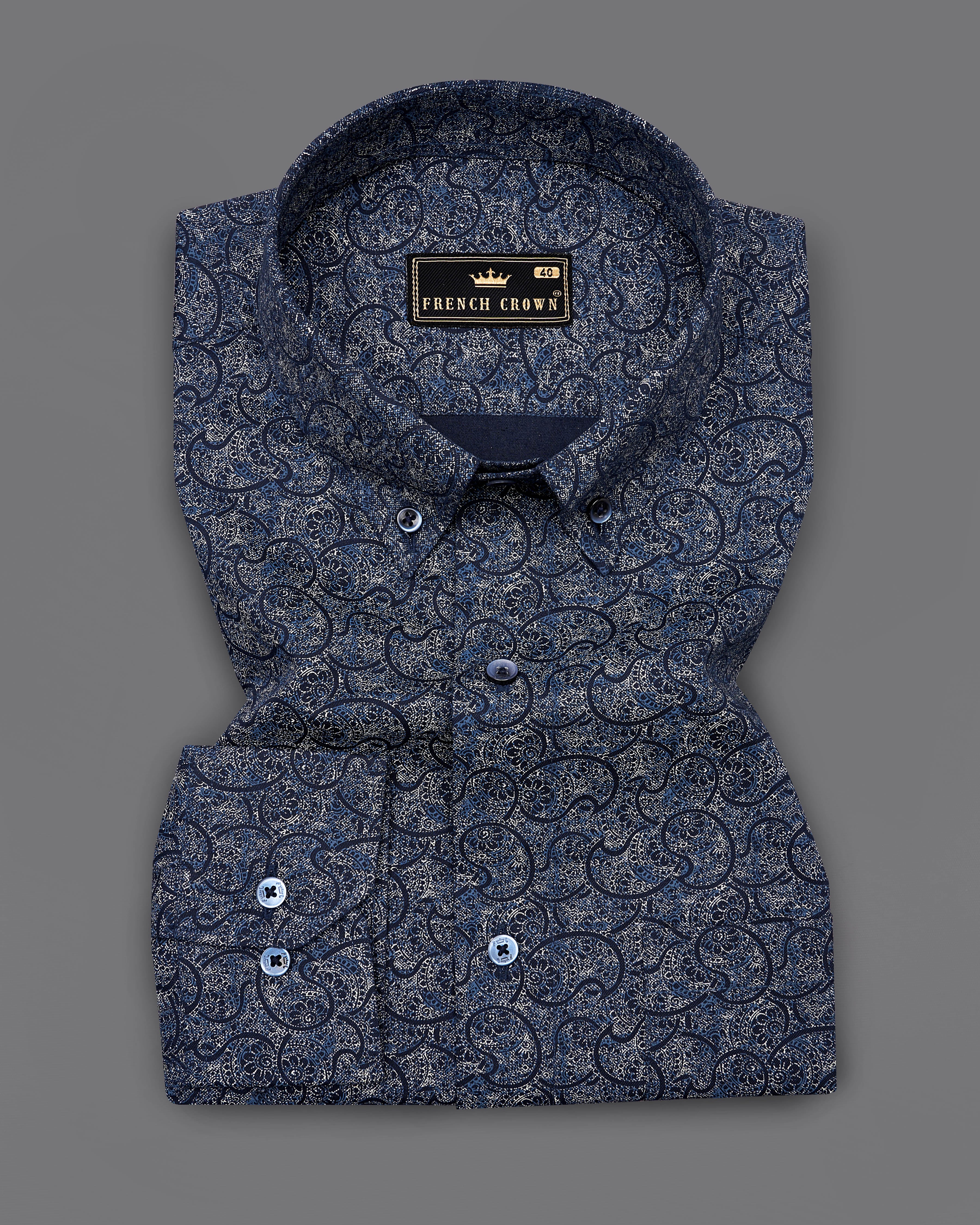 Rhino Blue with Vulcan Black Paisley Textured Royal Oxford Shirt 9403-BD-BLE-38, 9403-BD-BLE-H-38, 9403-BD-BLE-39, 9403-BD-BLE-H-39, 9403-BD-BLE-40, 9403-BD-BLE-H-40, 9403-BD-BLE-42, 9403-BD-BLE-H-42, 9403-BD-BLE-44, 9403-BD-BLE-H-44, 9403-BD-BLE-46, 9403-BD-BLE-H-46, 9403-BD-BLE-48, 9403-BD-BLE-H-48, 9403-BD-BLE-50, 9403-BD-BLE-H-50, 9403-BD-BLE-52, 9403-BD-BLE-H-52