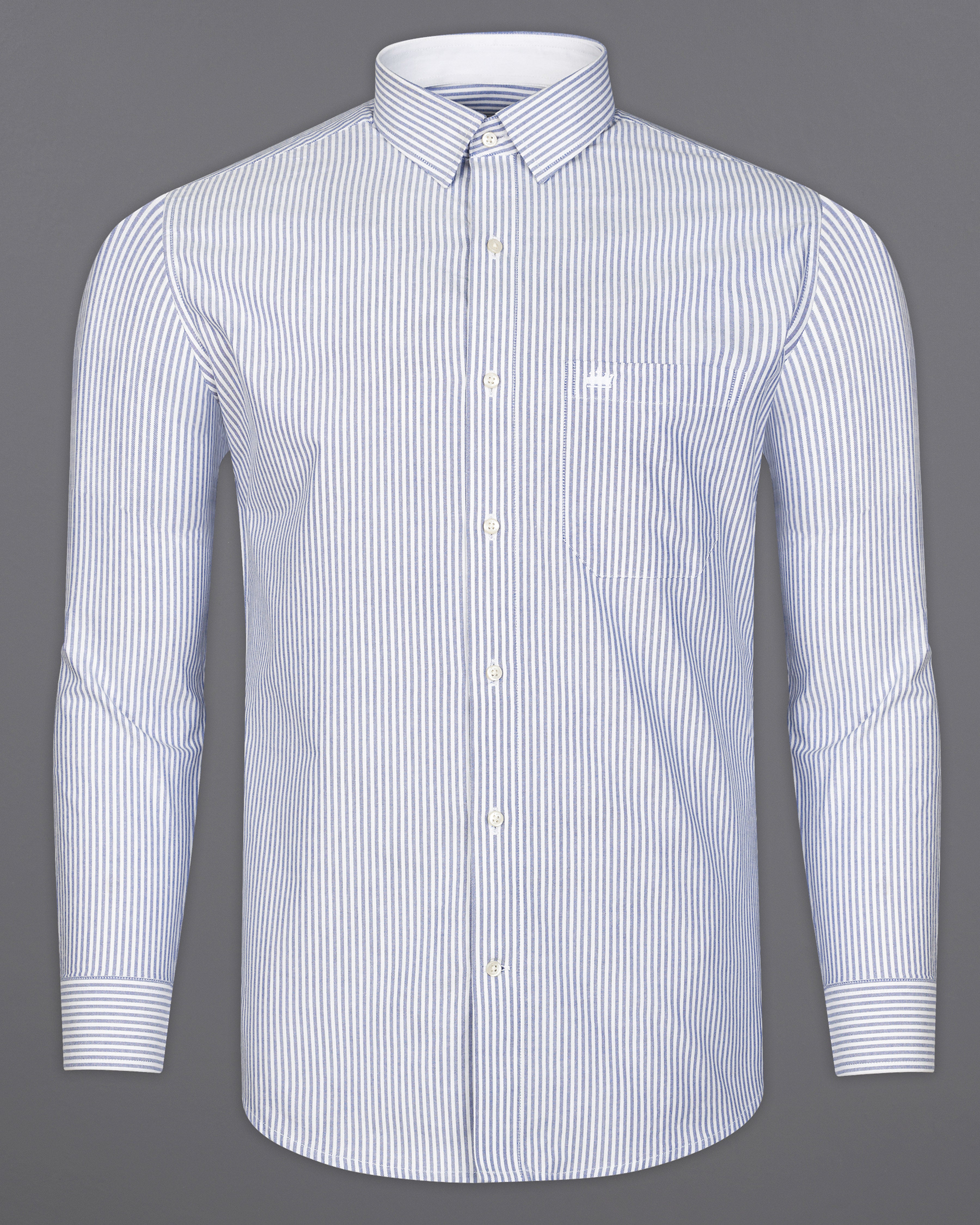 Bright White with Casper Blue Striped Royal Oxford Shirt 9450-CP-38, 9450-CP-H-38, 9450-CP-39, 9450-CP-H-39, 9450-CP-40, 9450-CP-H-40, 9450-CP-42, 9450-CP-H-42, 9450-CP-44, 9450-CP-H-44, 9450-CP-46, 9450-CP-H-46, 9450-CP-48, 9450-CP-H-48, 9450-CP-50, 9450-CP-H-50, 9450-CP-52, 9450-CP-H-52