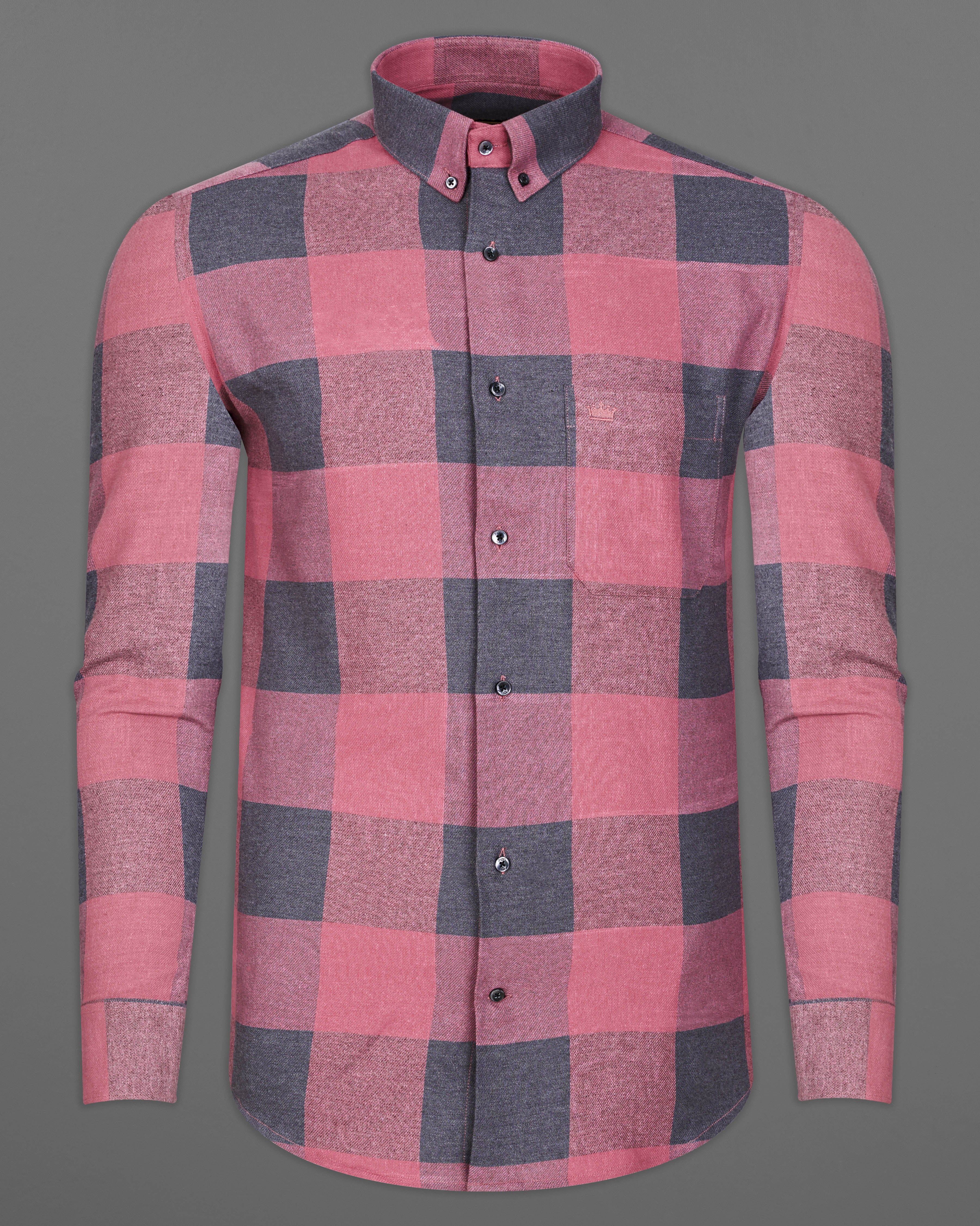 Turkish Pink with Gravel Gray Twill Checked Premium Cotton Overshirt 9463-BD-BLK-OS-38, 9463-BD-BLK-OS-H-38, 9463-BD-BLK-OS-39, 9463-BD-BLK-OS-H-39, 9463-BD-BLK-OS-40, 9463-BD-BLK-OS-H-40, 9463-BD-BLK-OS-42, 9463-BD-BLK-OS-H-42, 9463-BD-BLK-OS-44, 9463-BD-BLK-OS-H-44, 9463-BD-BLK-OS-46, 9463-BD-BLK-OS-H-46, 9463-BD-BLK-OS-48, 9463-BD-BLK-OS-H-48, 9463-BD-BLK-OS-50, 9463-BD-BLK-OS-H-50, 9463-BD-BLK-OS-52, 9463-BD-BLK-OS-H-52