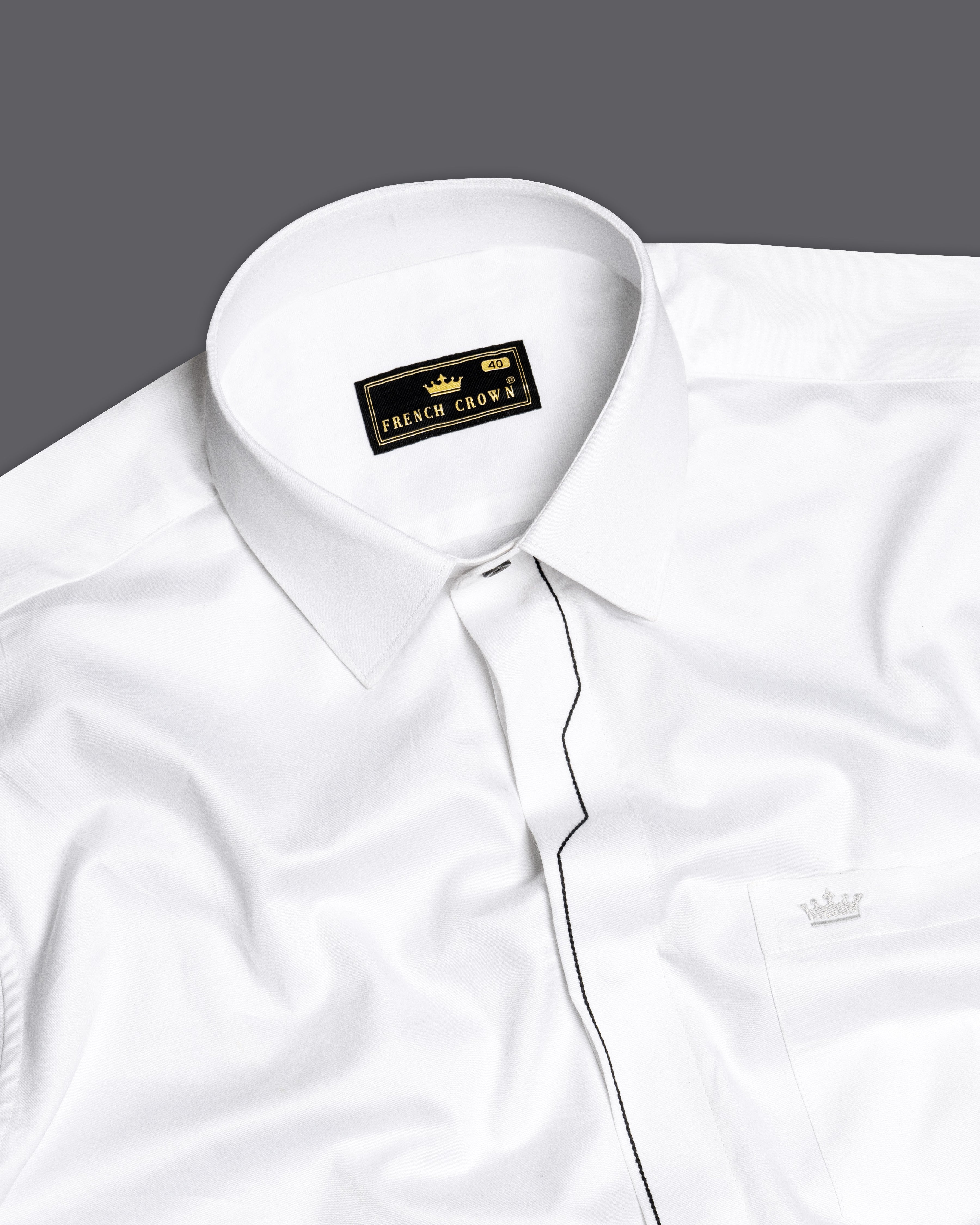 Bright White Subtle Sheen with Black Thread Work Super Soft Premium Cotton Designer Shirt 9528-BLK-P418-38, 9528-BLK-P418-H-38, 9528-BLK-P418-39, 9528-BLK-P418-H-39, 9528-BLK-P418-40, 9528-BLK-P418-H-40, 9528-BLK-P418-42, 9528-BLK-P418-H-42, 9528-BLK-P418-44, 9528-BLK-P418-H-44, 9528-BLK-P418-46, 9528-BLK-P418-H-46, 9528-BLK-P418-48, 9528-BLK-P418-H-48, 9528-BLK-P418-50, 9528-BLK-P418-H-50, 9528-BLK-P418-52, 9528-BLK-P418-H-52