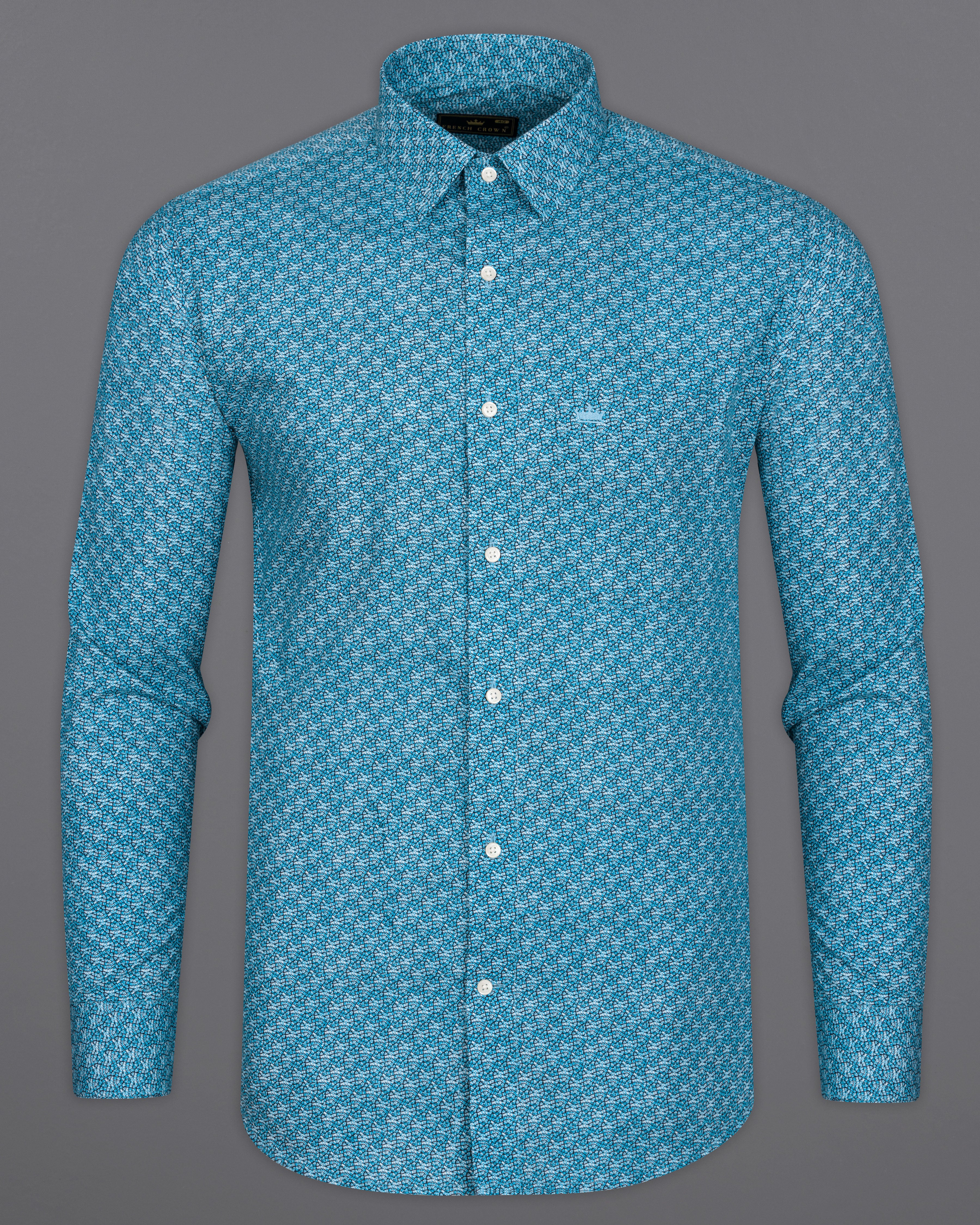 Astral Aqua Blue and White Premium Cotton Shirt 9531-38, 9531-H-38, 9531-39, 9531-H-39, 9531-40, 9531-H-40, 9531-42, 9531-H-42, 9531-44, 9531-H-44, 9531-46, 9531-H-46, 9531-48, 9531-H-48, 9531-50, 9531-H-50, 9531-52, 9531-H-52