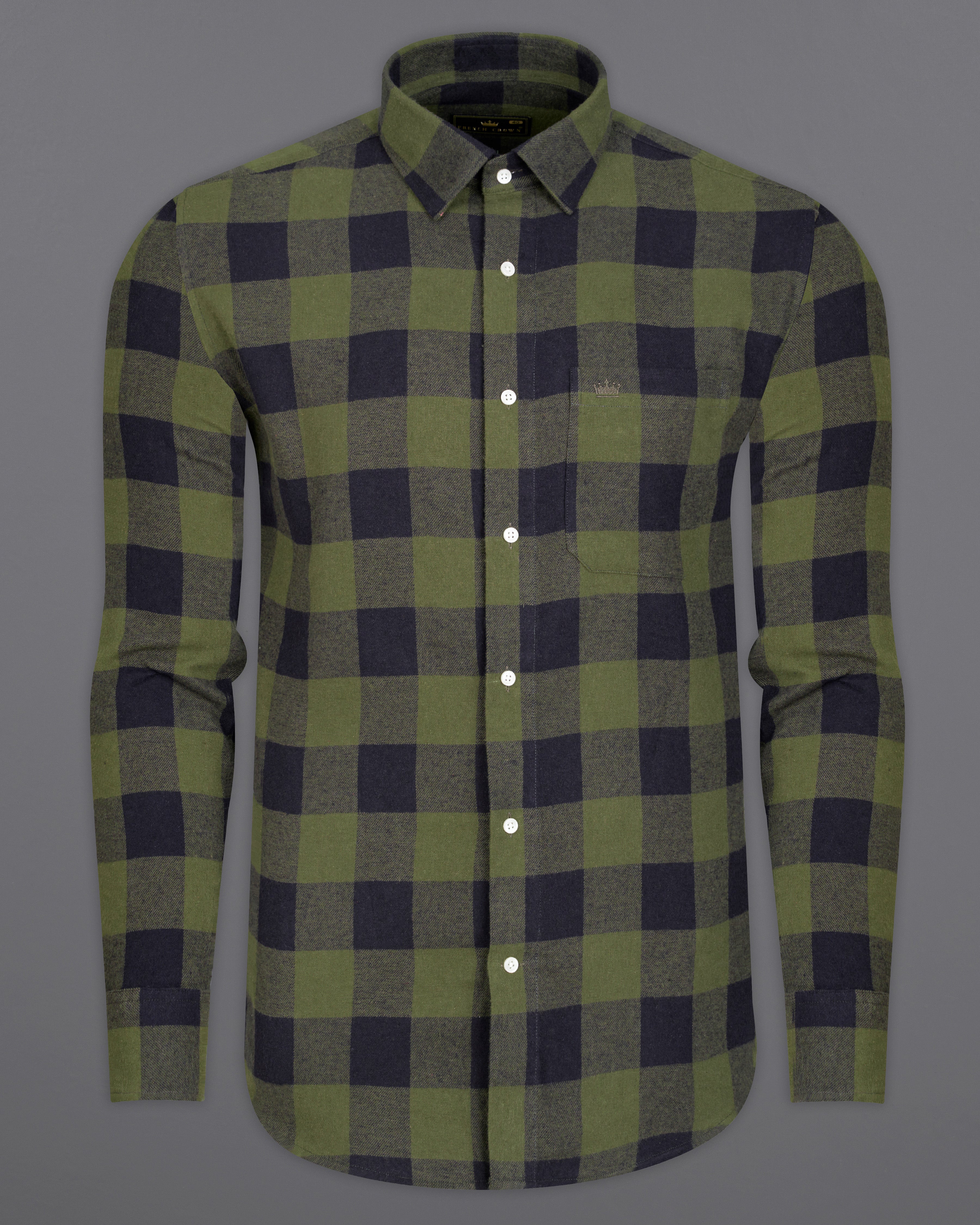 Finch Green with Charade Gray Checked Flannel Overshirt 9535-OS-38, 9535-OS-H-38, 9535-OS-39, 9535-OS-H-39, 9535-OS-40, 9535-OS-H-40, 9535-OS-42, 9535-OS-H-42, 9535-OS-44, 9535-OS-H-44, 9535-OS-46, 9535-OS-H-46, 9535-OS-48, 9535-OS-H-48, 9535-OS-50, 9535-OS-H-50, 9535-OS-52, 9535-OS-H-52