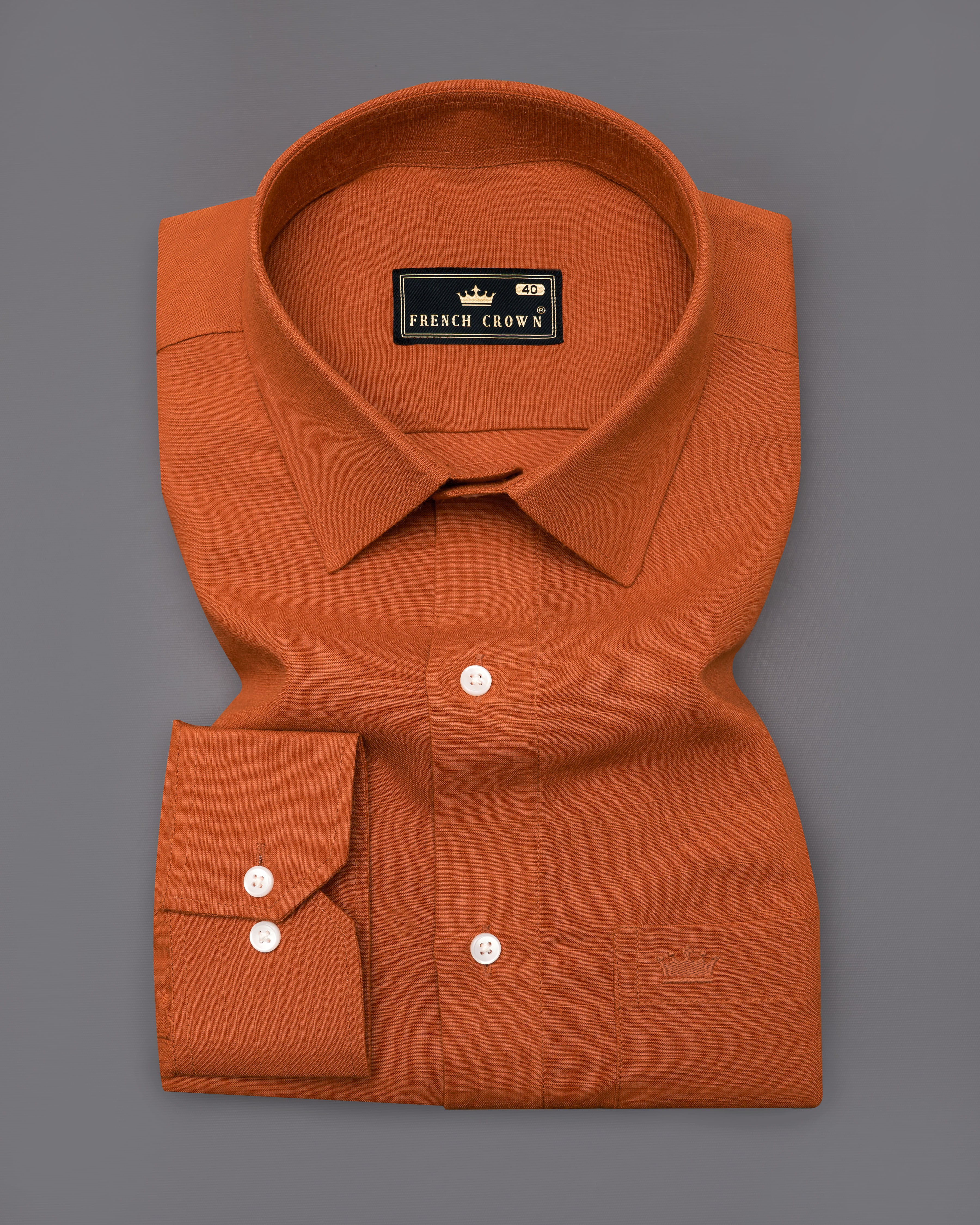 Sienna Brown Luxurious Linen Shirt 9617-38,9617-H-38,9617-39,9617-H-39,9617-40,9617-H-40,9617-42,9617-H-42,9617-44,9617-H-44,9617-46,9617-H-46,9617-48,9617-H-48,9617-50,9617-H-50,9617-52,9617-H-52