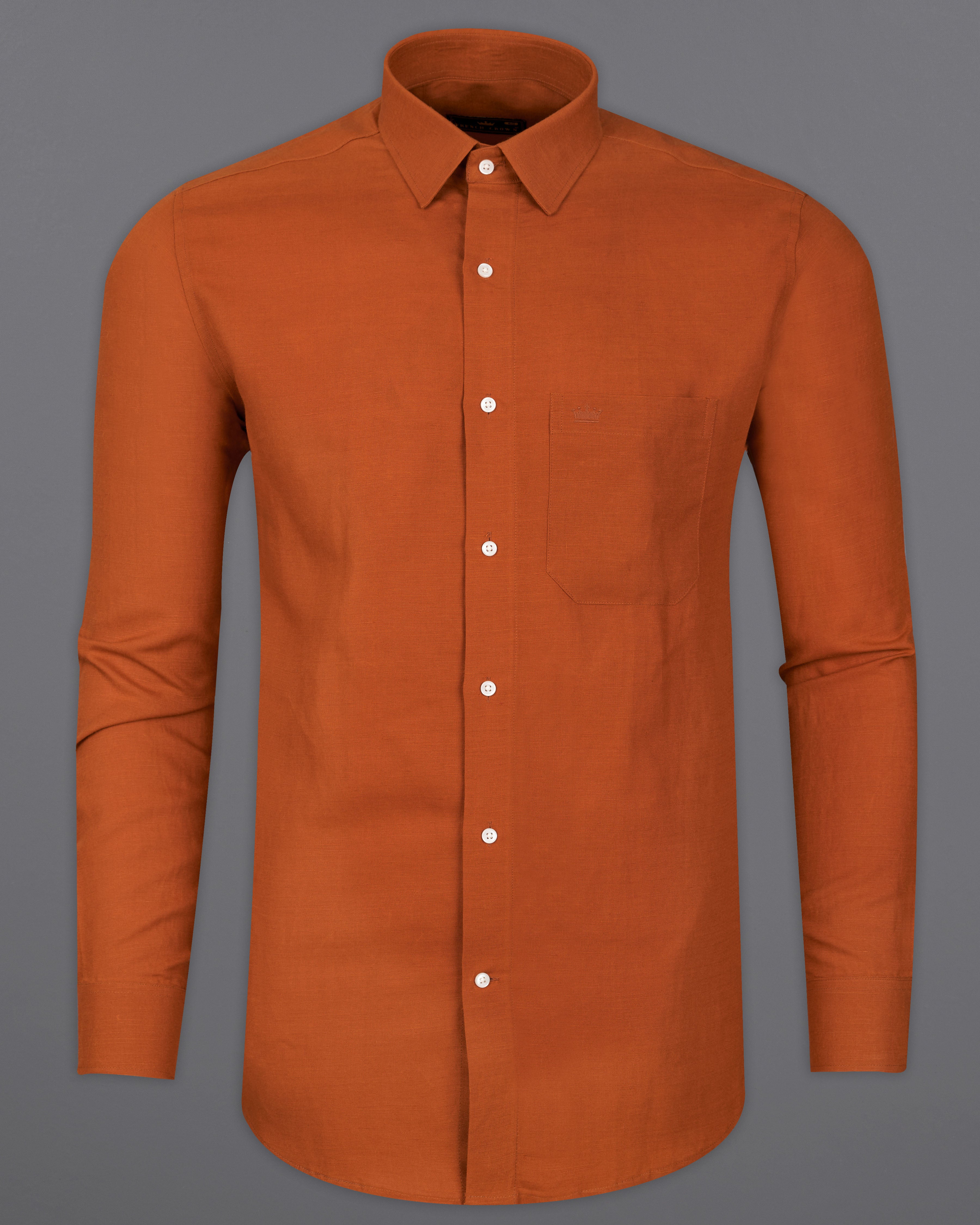 Sienna Brown Luxurious Linen Shirt 9617-38,9617-H-38,9617-39,9617-H-39,9617-40,9617-H-40,9617-42,9617-H-42,9617-44,9617-H-44,9617-46,9617-H-46,9617-48,9617-H-48,9617-50,9617-H-50,9617-52,9617-H-52