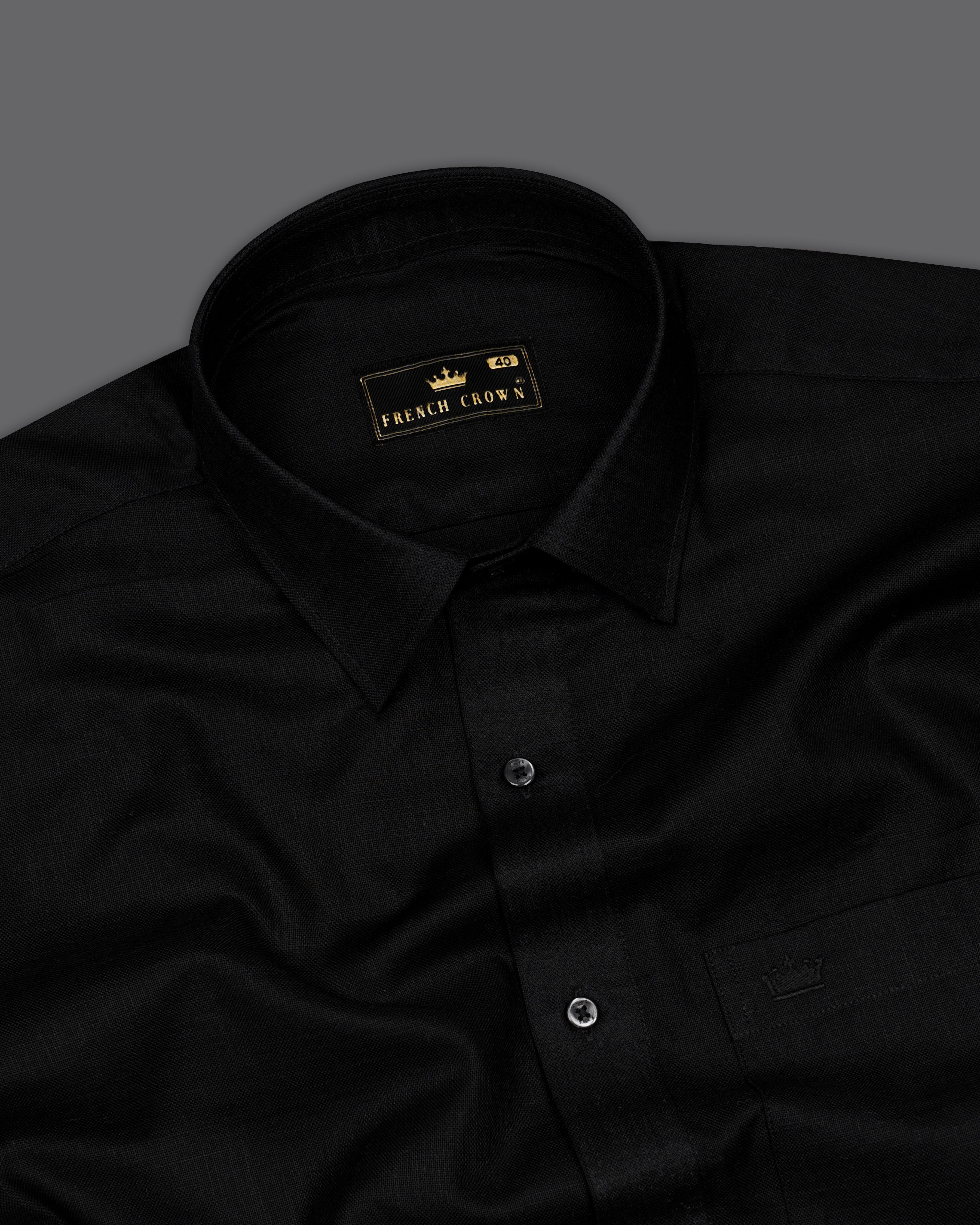 Jade Black Luxurious Linen Shirt 9631-BLK-38,9631-BLK-H-38,9631-BLK-39,9631-BLK-H-39,9631-BLK-40,9631-BLK-H-40,9631-BLK-42,9631-BLK-H-42,9631-BLK-44,9631-BLK-H-44,9631-BLK-46,9631-BLK-H-46,9631-BLK-48,9631-BLK-H-48,9631-BLK-50,9631-BLK-H-50,9631-BLK-52,9631-BLK-H-52