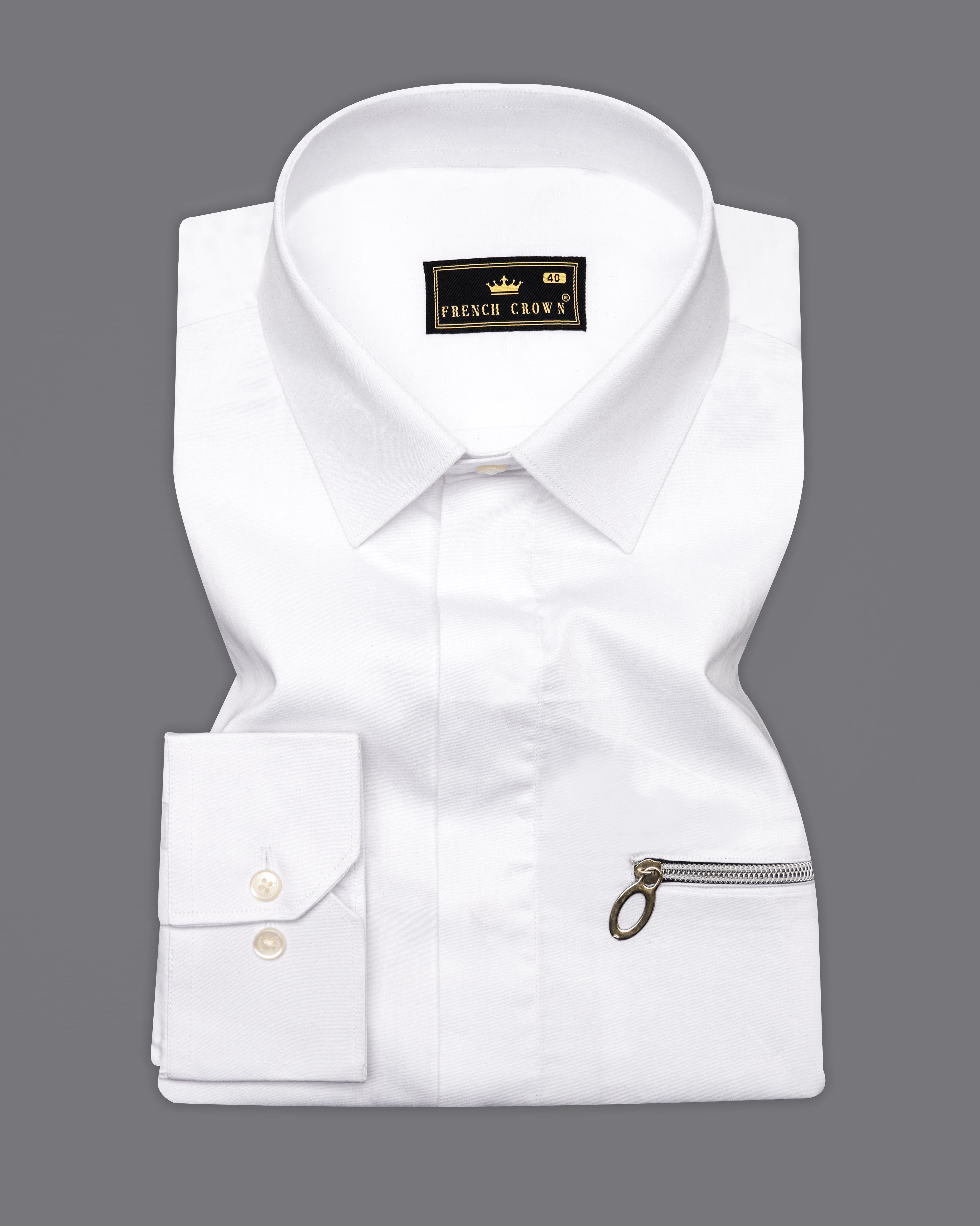 Bright White Subtle Sheen Super Soft Premium Cotton Designer Shirt With Zipper Pockets 9655-P596-38, 9655-P596-H-38, 9655-P596-39, 9655-P596-H-39, 9655-P596-40, 9655-P596-H-40, 9655-P596-42, 9655-P596-H-42, 9655-P596-44, 9655-P596-H-44, 9655-P596-46, 9655-P596-H-46, 9655-P596-48, 9655-P596-H-48, 9655-P596-50, 9655-P596-H-50, 9655-P596-52, 9655-P596-H-52