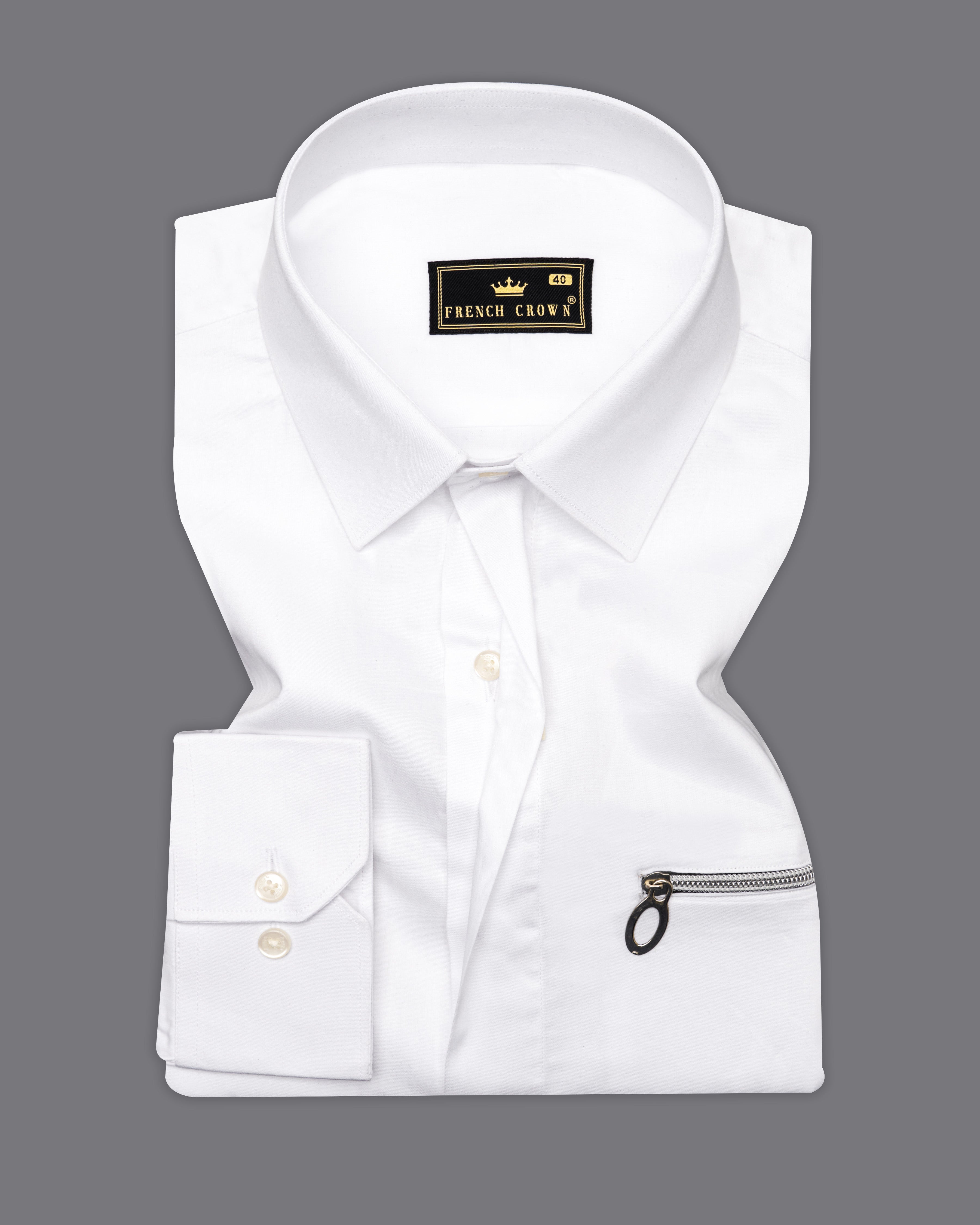 Bright White Subtle Sheen Super Soft Premium Cotton Designer Shirt With Zipper Pockets 9655-P596-38, 9655-P596-H-38, 9655-P596-39, 9655-P596-H-39, 9655-P596-40, 9655-P596-H-40, 9655-P596-42, 9655-P596-H-42, 9655-P596-44, 9655-P596-H-44, 9655-P596-46, 9655-P596-H-46, 9655-P596-48, 9655-P596-H-48, 9655-P596-50, 9655-P596-H-50, 9655-P596-52, 9655-P596-H-52