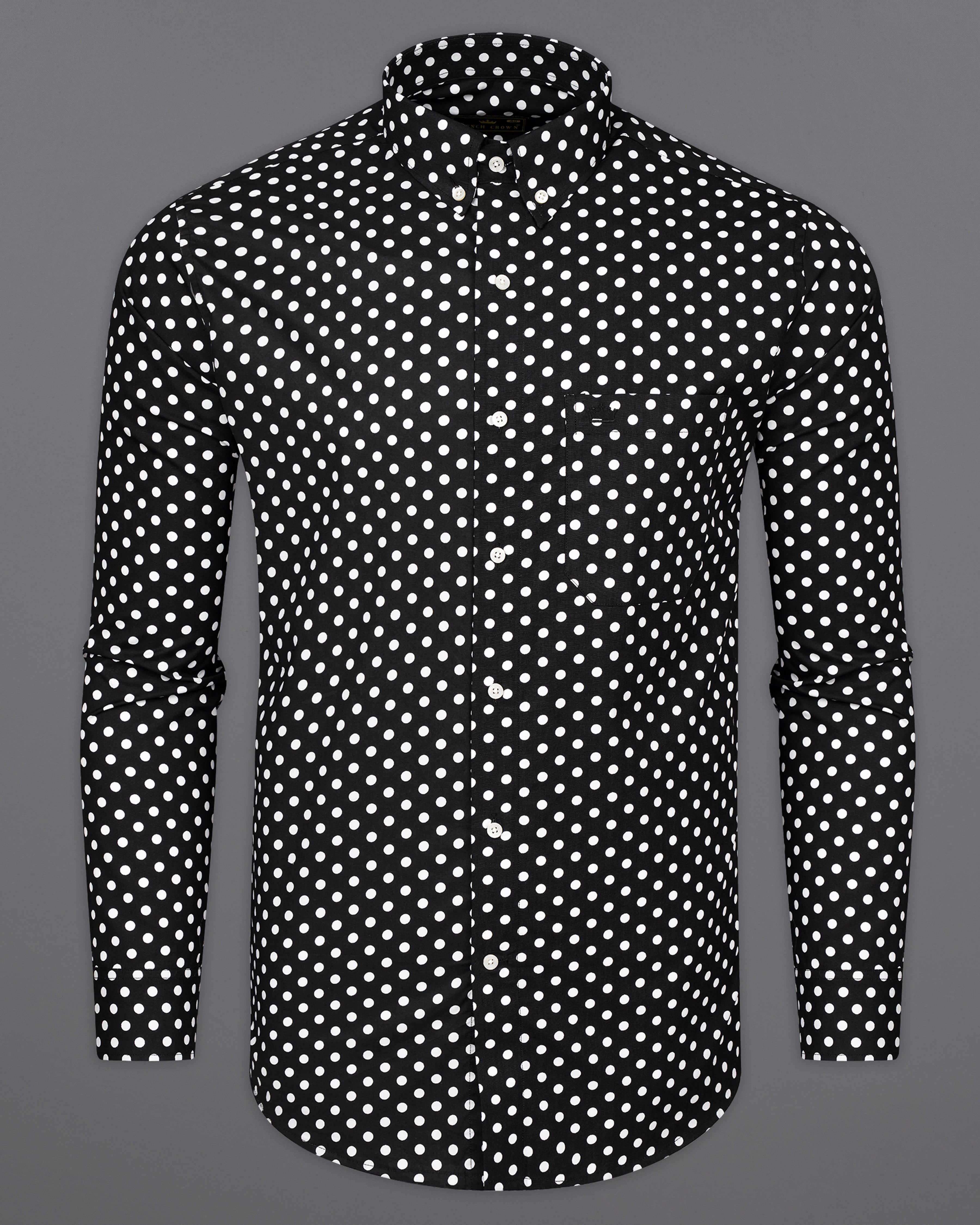 Jade Black Polka Dotted Premium Cotton Shirt 9677-BD-38, 9677-BD-H-38, 9677-BD-39, 9677-BD-H-39, 9677-BD-40, 9677-BD-H-40, 9677-BD-42, 9677-BD-H-42, 9677-BD-44, 9677-BD-H-44, 9677-BD-46, 9677-BD-H-46, 9677-BD-48, 9677-BD-H-48, 9677-BD-50, 9677-BD-H-50, 9677-BD-52, 9677-BD-H-52