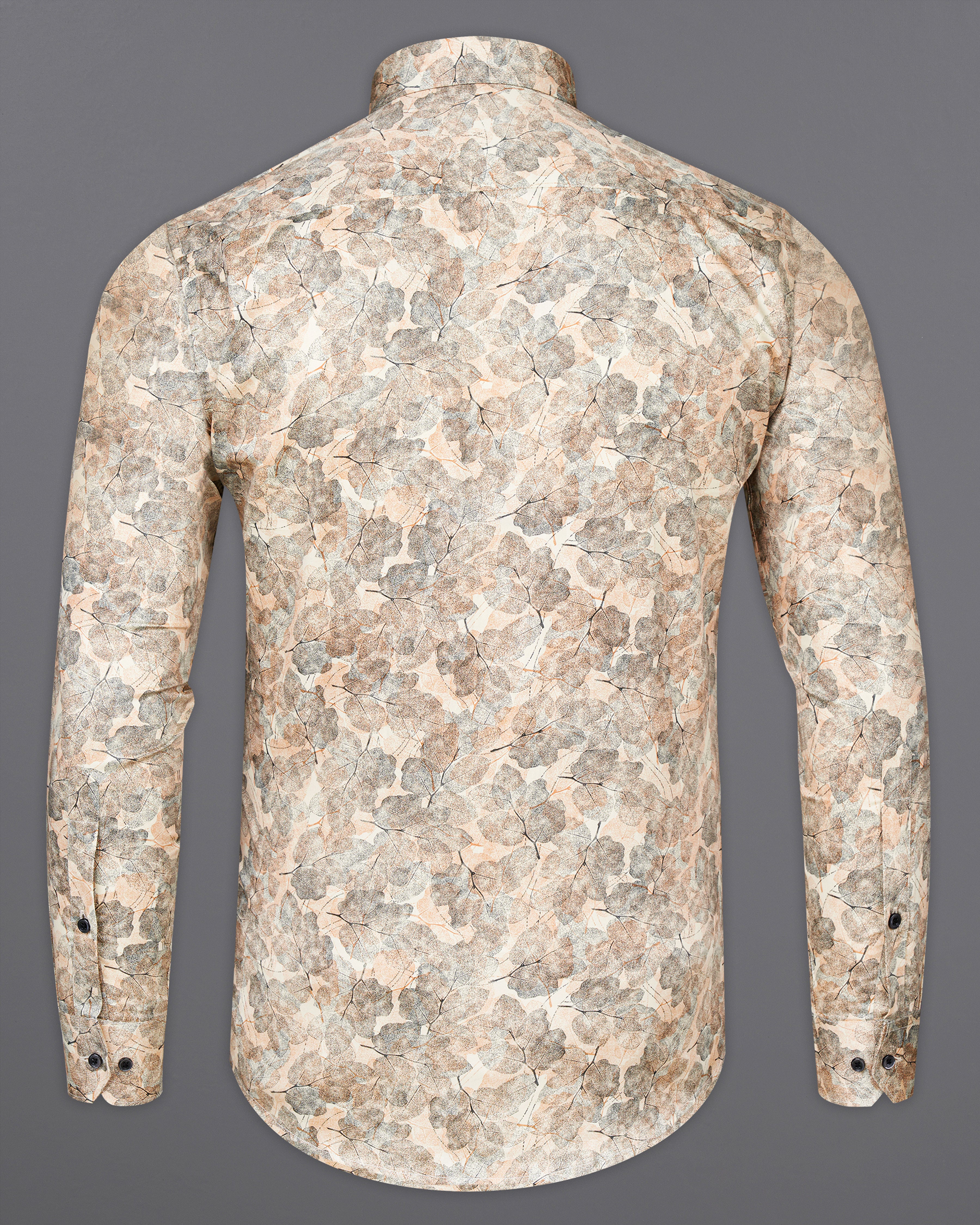 Soft Amber Beige With Leaves Printed Super Soft Premium Cotton Shirt 9690-BLK-38, 9690-BLK-H-38, 9690-BLK-39, 9690-BLK-H-39, 9690-BLK-40, 9690-BLK-H-40, 9690-BLK-42, 9690-BLK-H-42, 9690-BLK-44, 9690-BLK-H-44, 9690-BLK-46, 9690-BLK-H-46, 9690-BLK-48, 9690-BLK-H-48, 9690-BLK-50, 9690-BLK-H-50, 9690-BLK-52, 9690-BLK-H-52