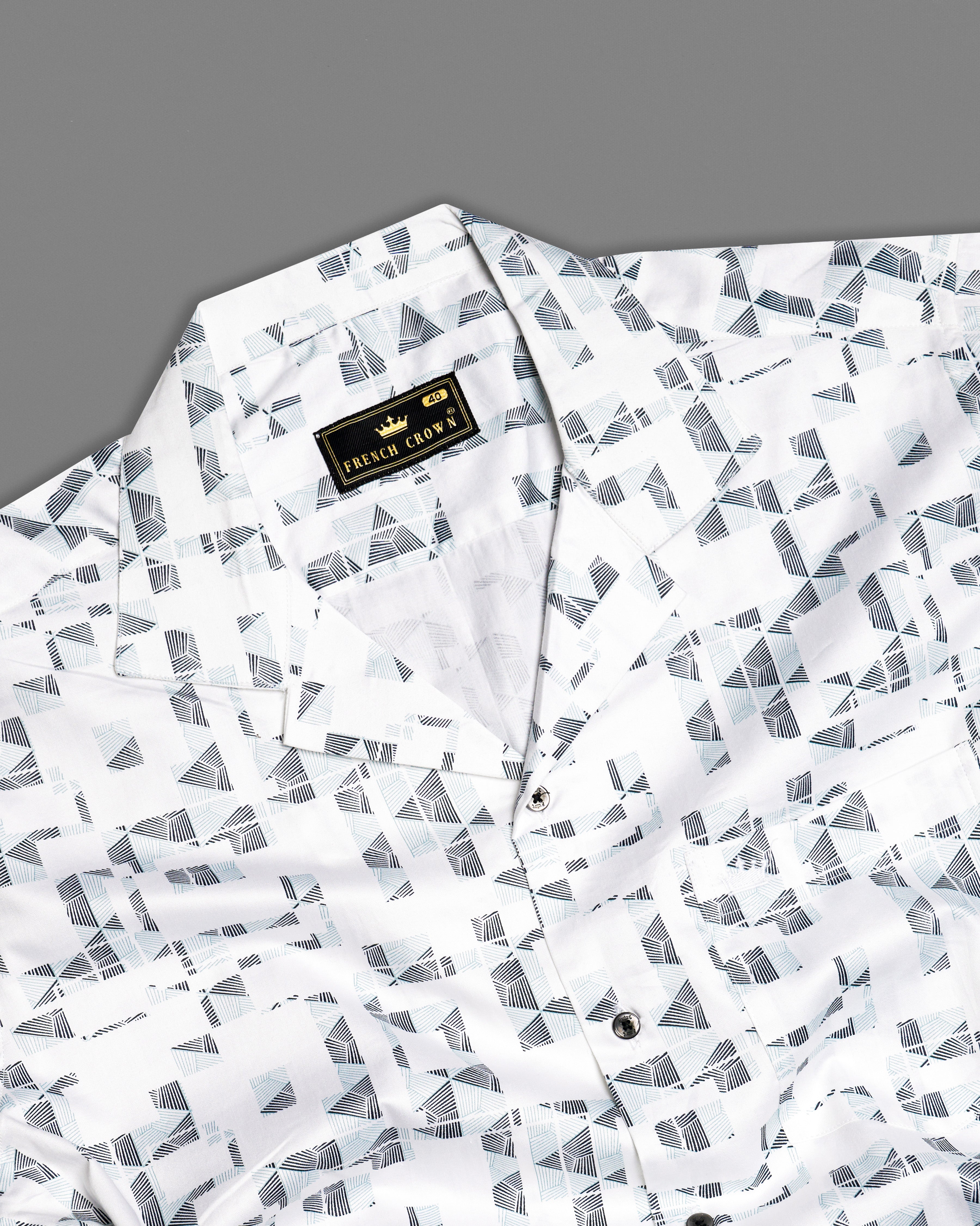 Bright White Multicolour Printed Super Soft Premium Cotton Half Sleeved Shirt 9697-CC-BLK-SS-38, 9697-CC-BLK-SS-39, 9697-CC-BLK-SS-40, 9697-CC-BLK-SS-42, 9697-CC-BLK-SS-44, 9697-CC-BLK-SS-46, 9697-CC-BLK-SS-48, 9697-CC-BLK-SS-50, 9697-CC-BLK-SS-52