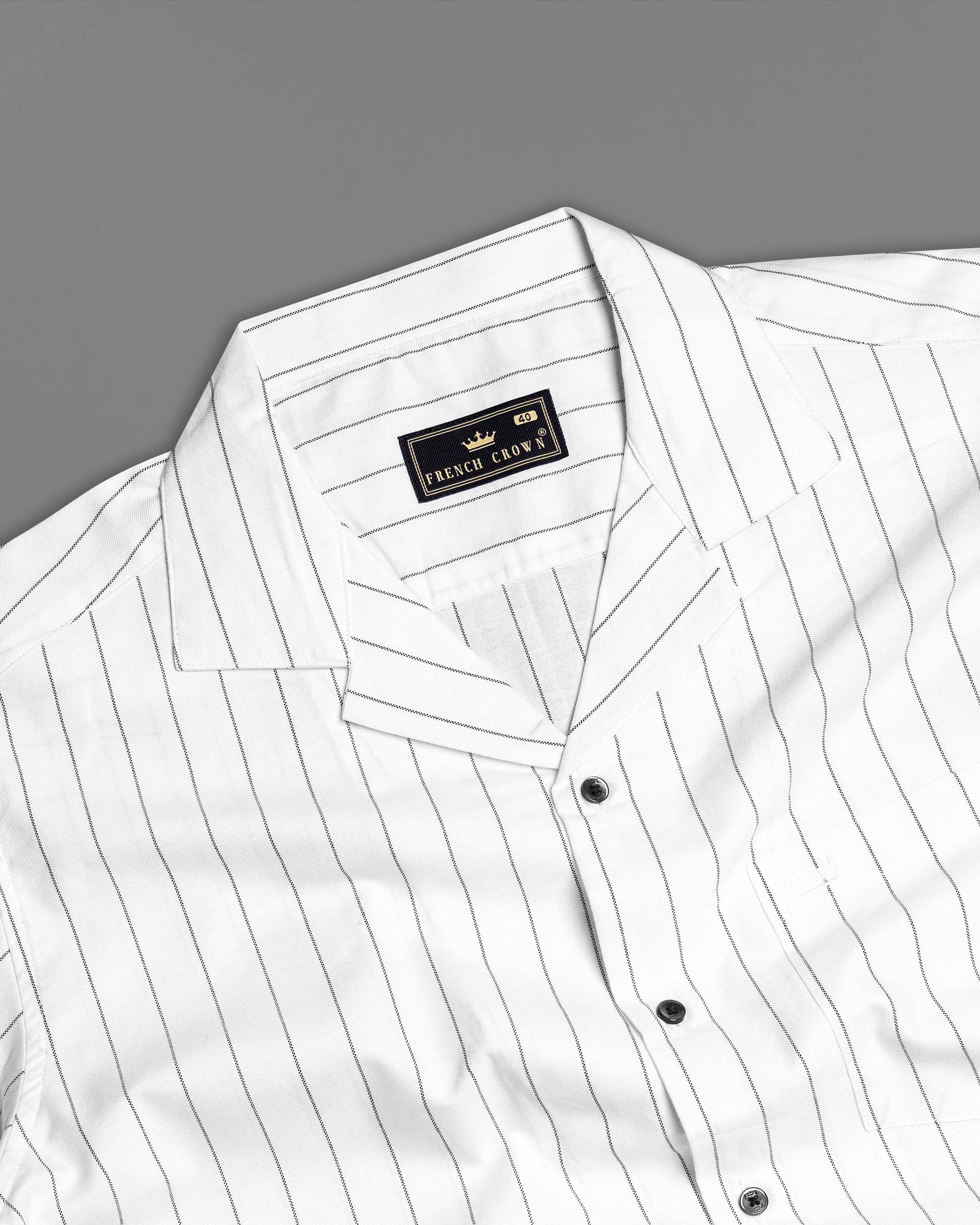 Bright White Striped Royal Oxford Half Sleeved Shirt 9698-CC-BLK-SS-38, 9698-CC-BLK-SS-39, 9698-CC-BLK-SS-40, 9698-CC-BLK-SS-42, 9698-CC-BLK-SS-44, 9698-CC-BLK-SS-46, 9698-CC-BLK-SS-48, 9698-CC-BLK-SS-50, 9698-CC-BLK-SS-52