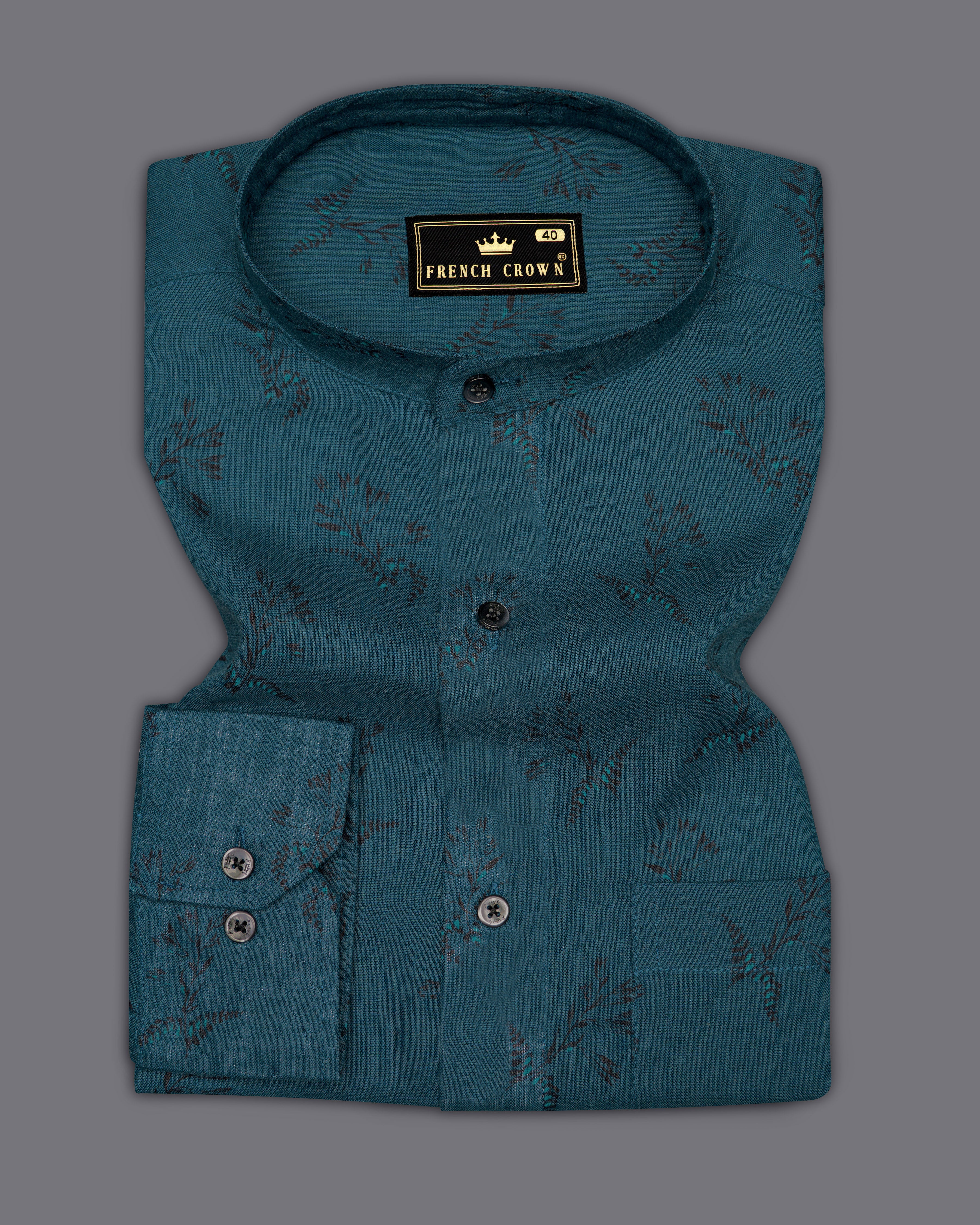 Cosmos Blue with Leaves Textured Luxurious Linen Shirt 9703-M-BLK-38, 9703-M-BLK-H-38, 9703-M-BLK-39, 9703-M-BLK-H-39, 9703-M-BLK-40, 9703-M-BLK-H-40, 9703-M-BLK-42, 9703-M-BLK-H-42, 9703-M-BLK-44, 9703-M-BLK-H-44, 9703-M-BLK-46, 9703-M-BLK-H-46, 9703-M-BLK-48, 9703-M-BLK-H-48, 9703-M-BLK-50, 9703-M-BLK-H-50, 9703-M-BLK-52, 9703-M-BLK-H-52
