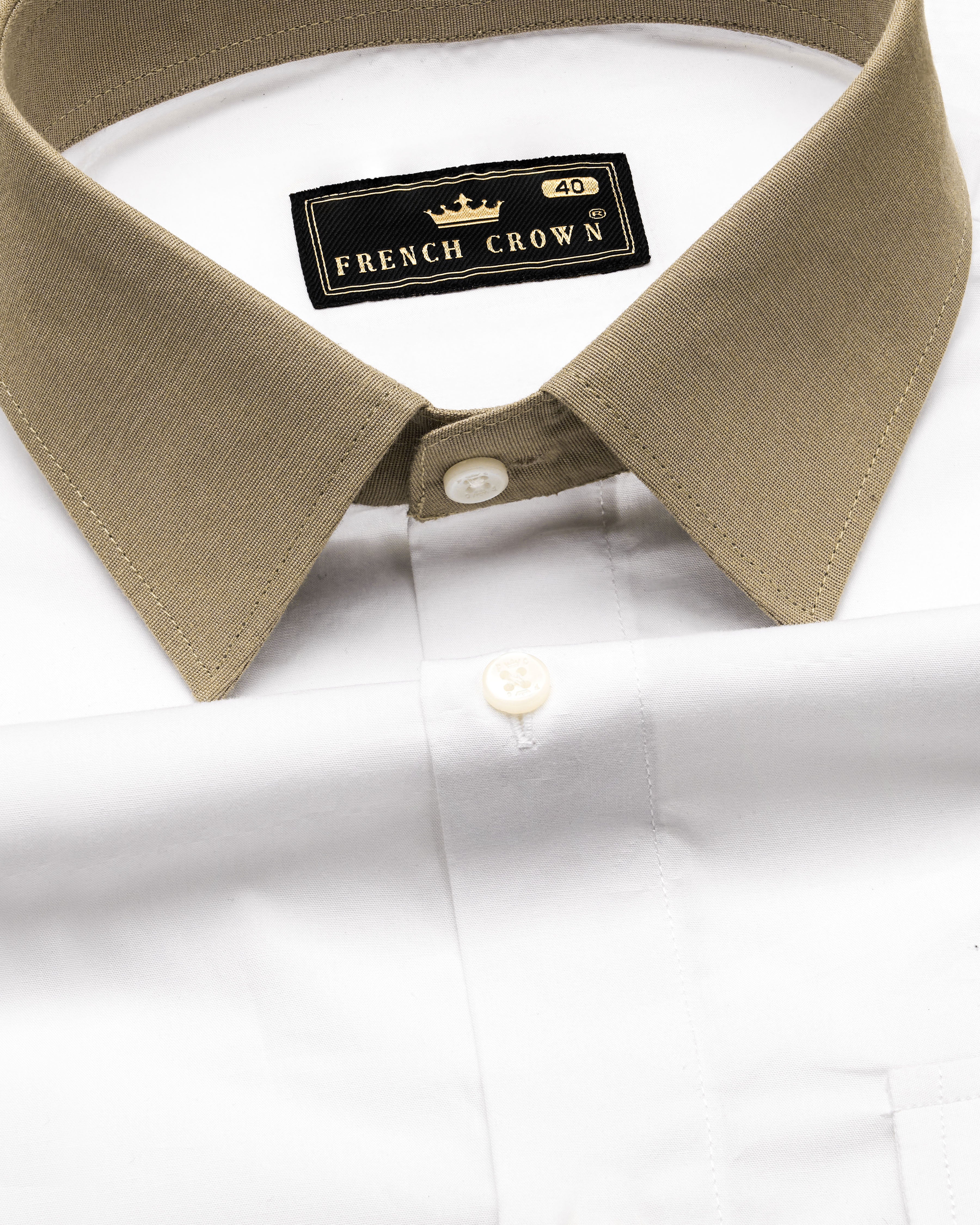 Bright White And Brown Cuff and Collar Premium Cotton Designer Shirt 9746-P220-38, 9746-P220-H-38, 9746-P220-39, 9746-P220-H-39, 9746-P220-40, 9746-P220-H-40, 9746-P220-42, 9746-P220-H-42, 9746-P220-44, 9746-P220-H-44, 9746-P220-46, 9746-P220-H-46, 9746-P220-48, 9746-P220-H-48, 9746-P220-50, 9746-P220-H-50, 9746-P220-52, 9746-P220-H-52