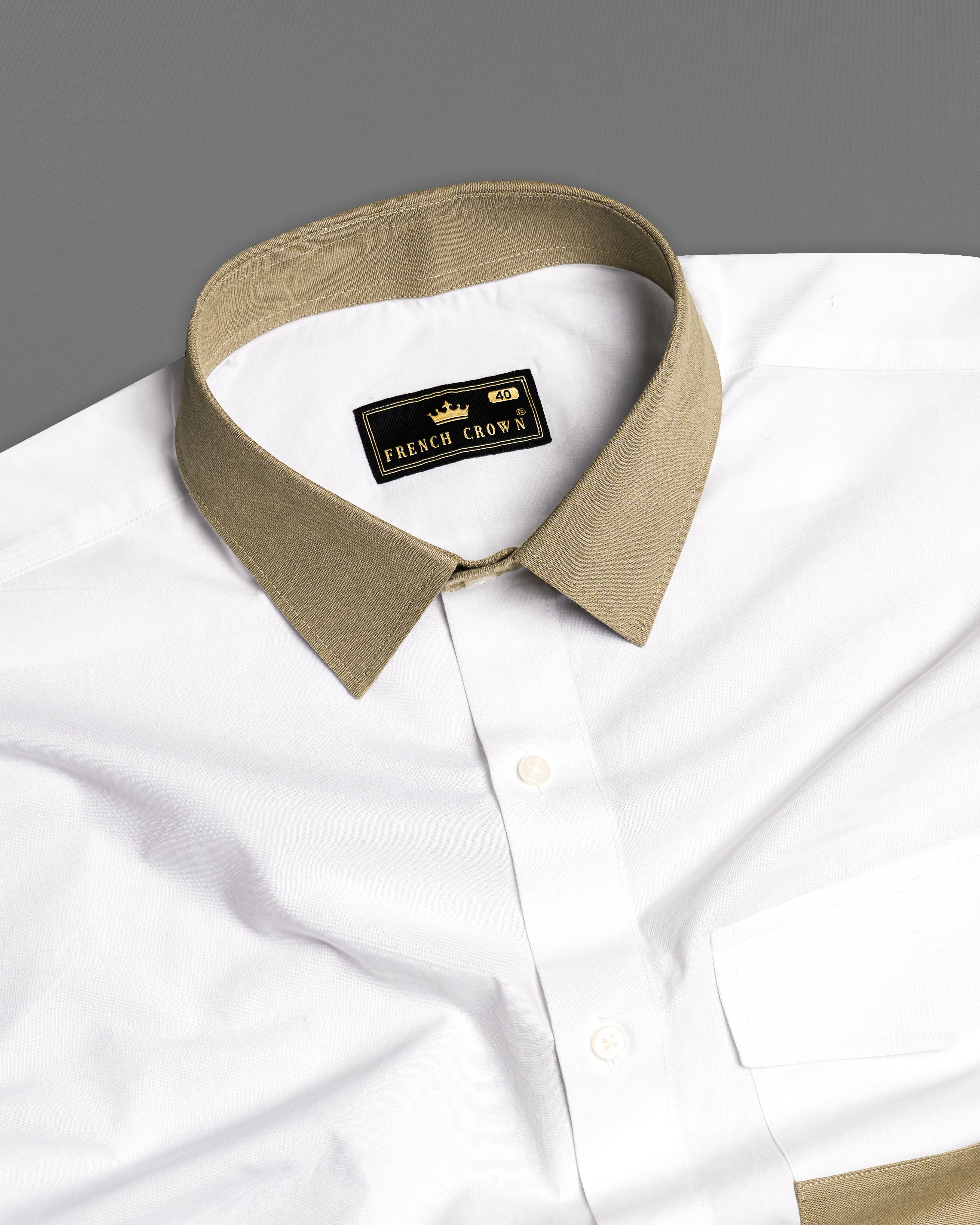 Bright White And Brown Cuff and Collar Premium Cotton Designer Shirt 9746-P220-38, 9746-P220-H-38, 9746-P220-39, 9746-P220-H-39, 9746-P220-40, 9746-P220-H-40, 9746-P220-42, 9746-P220-H-42, 9746-P220-44, 9746-P220-H-44, 9746-P220-46, 9746-P220-H-46, 9746-P220-48, 9746-P220-H-48, 9746-P220-50, 9746-P220-H-50, 9746-P220-52, 9746-P220-H-52