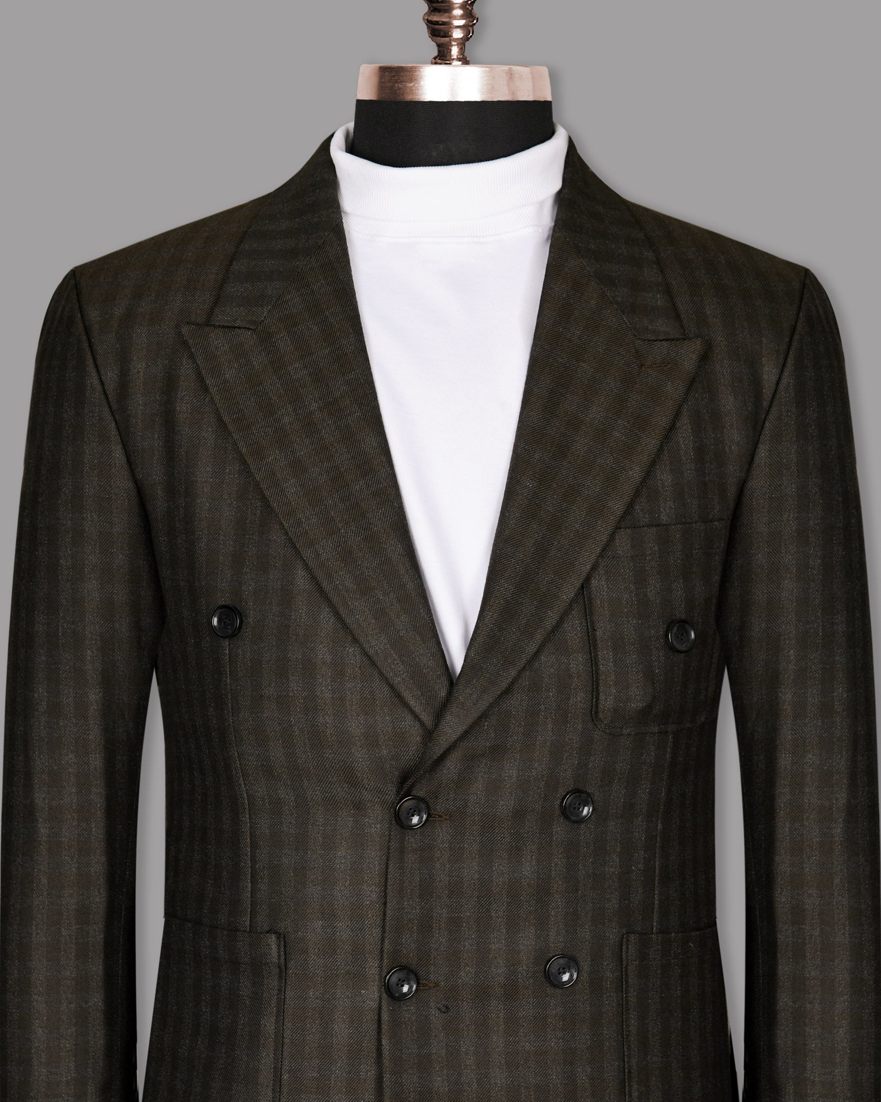 Cocoa Brown Checked Double Breasted Sport Blazer BL1026-DB-PP-36, BL1026-DB-PP-38, BL1026-DB-PP-40, BL1026-DB-PP-42, BL1026-DB-PP-46, BL1026-DB-PP-48, BL1026-DB-PP-50, BL1026-DB-PP-52, BL1026-DB-PP-54, BL1026-DB-PP-56, BL1026-DB-PP-58, BL1026-DB-PP-60, BL1026-DB-PP-44