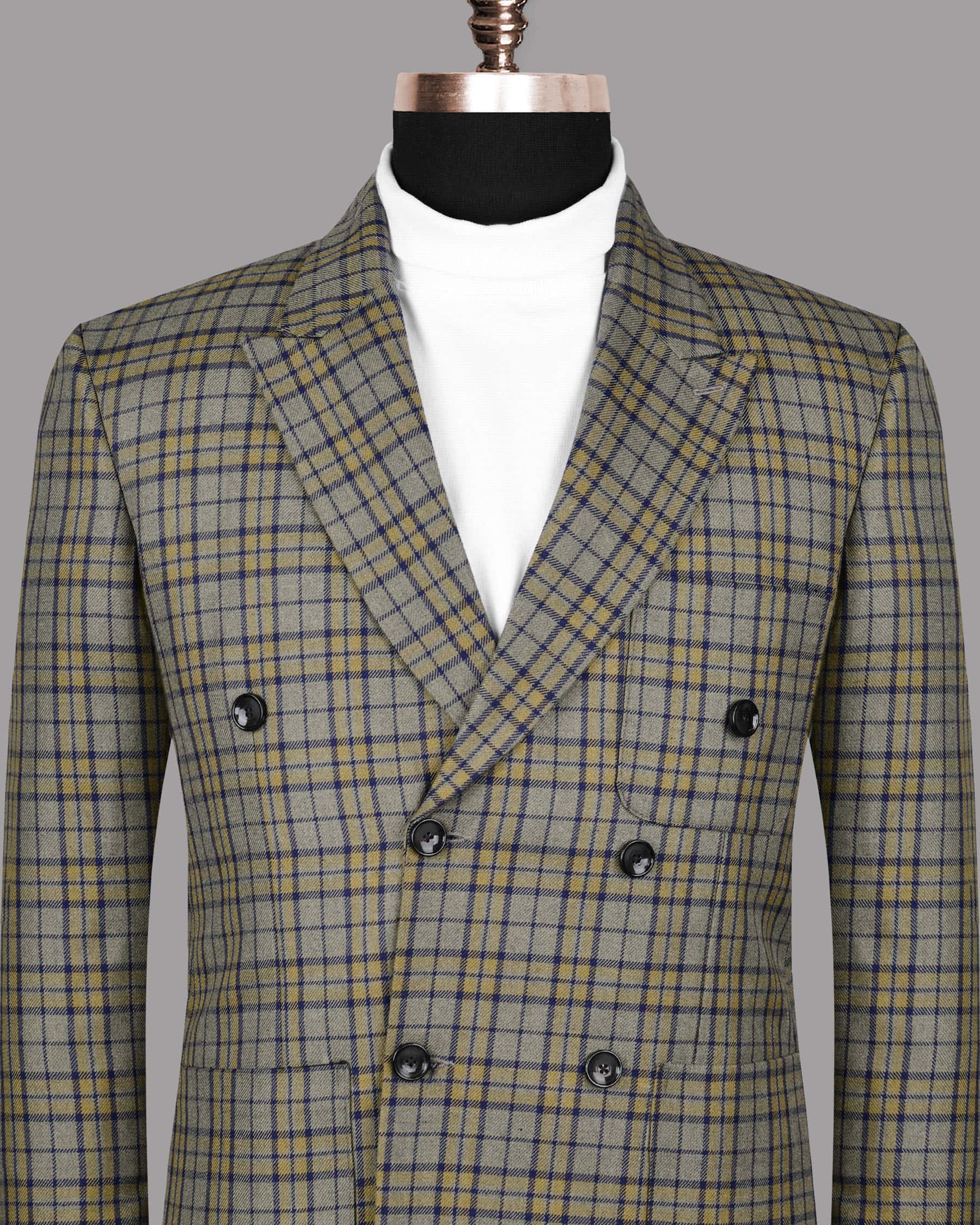 Arrowtown Checked Double Breasted Blazer BL1088-DB-PP-36, BL1088-DB-PP-38, BL1088-DB-PP-40, BL1088-DB-PP-46, BL1088-DB-PP-48, BL1088-DB-PP-50, BL1088-DB-PP-52, BL1088-DB-PP-56, BL1088-DB-PP-58, BL1088-DB-PP-60, BL1088-DB-PP-42, BL1088-DB-PP-44, BL1088-DB-PP-54