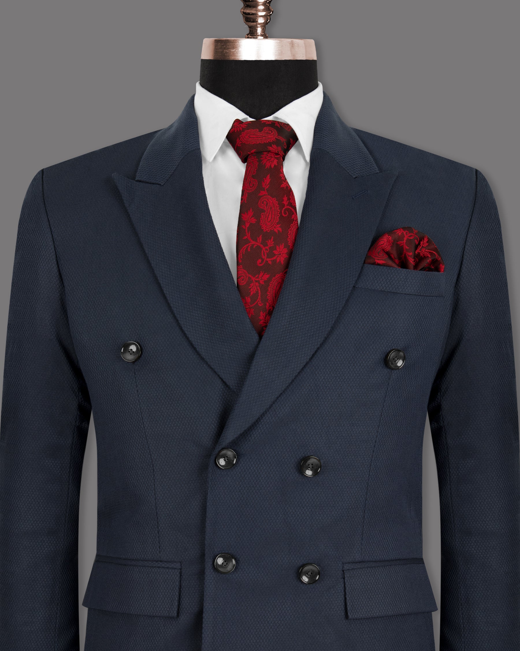 Royal Blue Wool-rich Double-breasted Sports Blazer BL1141-DB-40, BL1141-DB-42, BL1141-DB-44, BL1141-DB-46, BL1141-DB-50, BL1141-DB-56, BL1141-DB-58, BL1141-DB-38, BL1141-DB-36, BL1141-DB-48, BL1141-DB-54, BL1141-DB-60, BL1141-DB-52
