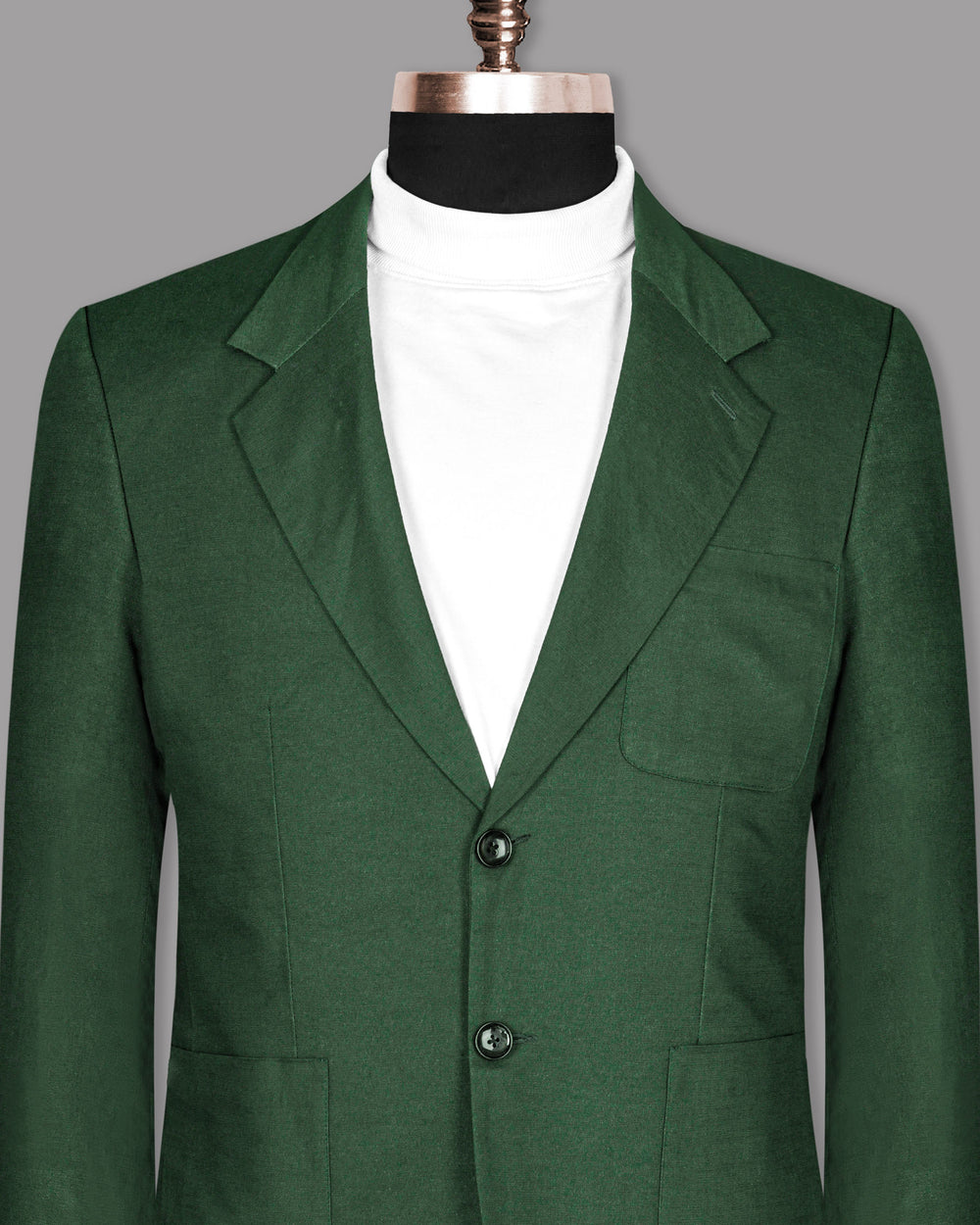 Lunar Green Luxurious Linen Sports Blazer