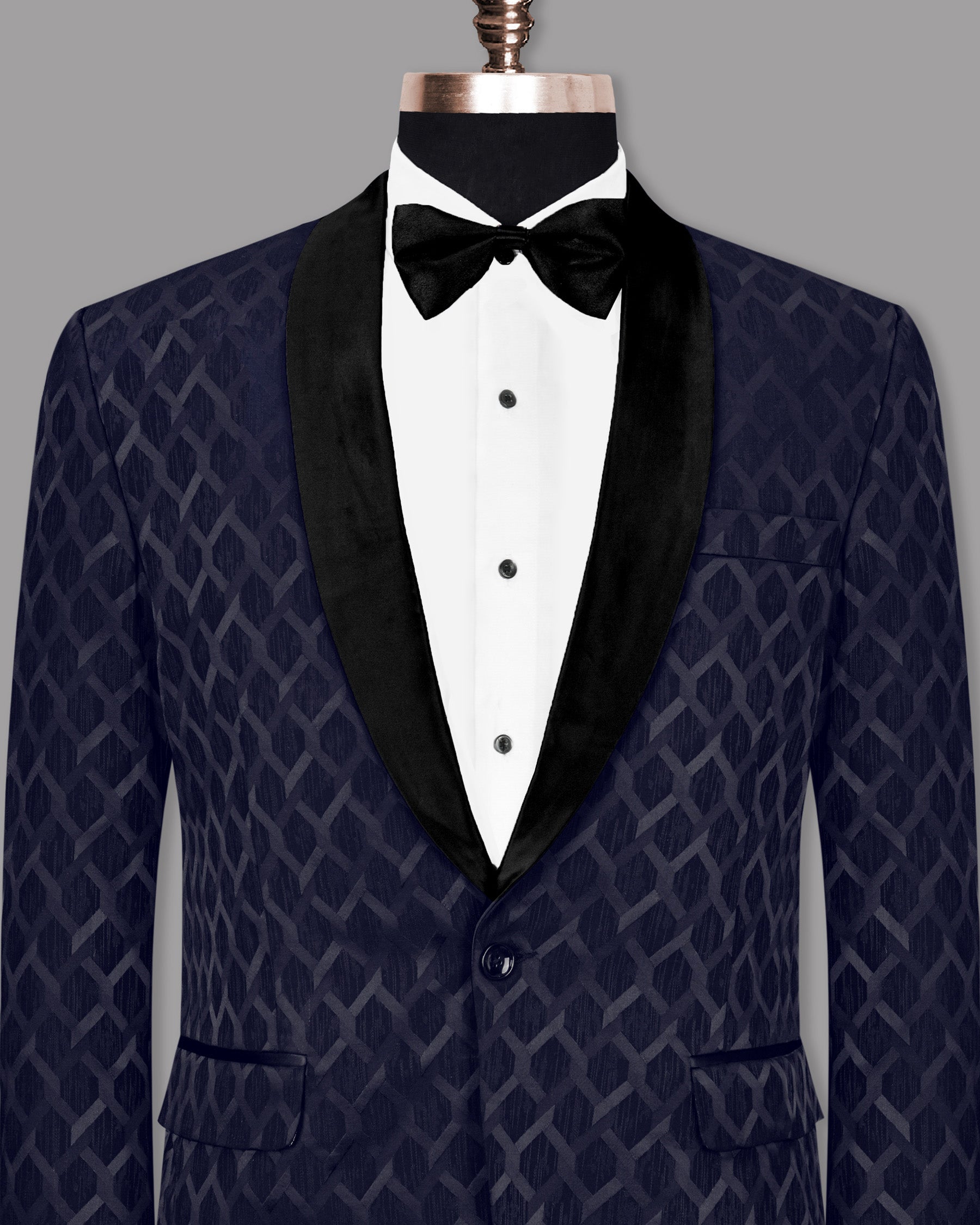 Midnight Express Blue Jacquard Patterned Designer Tuxedo Blazer BL1150-BKL-52, BL1150-BKL-54, BL1150-BKL-36, BL1150-BKL-42, BL1150-BKL-38, BL1150-BKL-40, BL1150-BKL-46, BL1150-BKL-44, BL1150-BKL-56, BL1150-BKL-48, BL1150-BKL-50, BL1150-BKL-58, BL1150-BKL-60