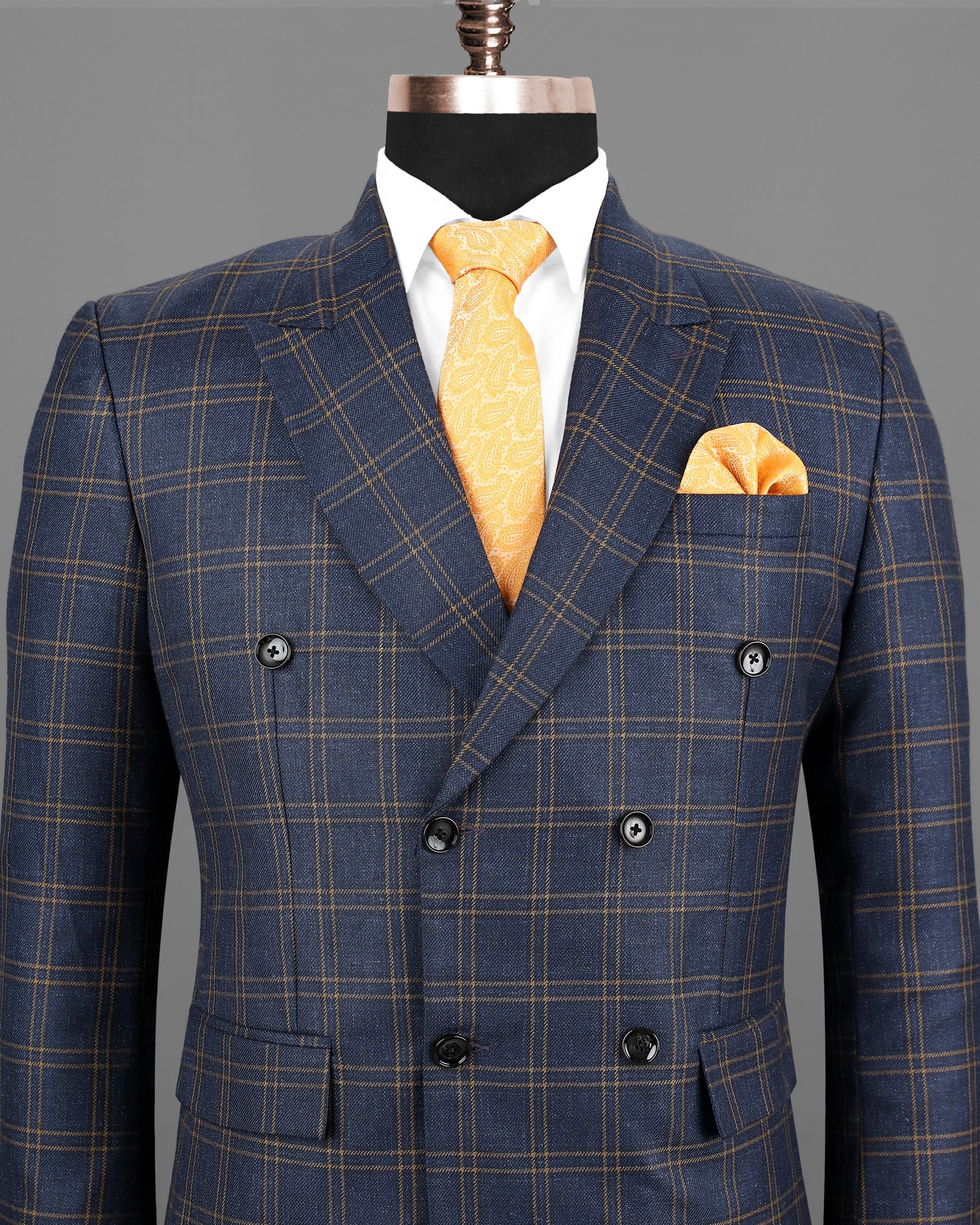 Martinique Blue Wool Rich Double Breasted Windowpane Blazer BL1191-DB-38, BL1191-DB-36, BL1191-DB-40, BL1191-DB-42, BL1191-DB-44, BL1191-DB-46, BL1191-DB-48, BL1191-DB-50, BL1191-DB-52, BL1191-DB-54, BL1191-DB-56, BL1191-DB-58, BL1191-DB-60