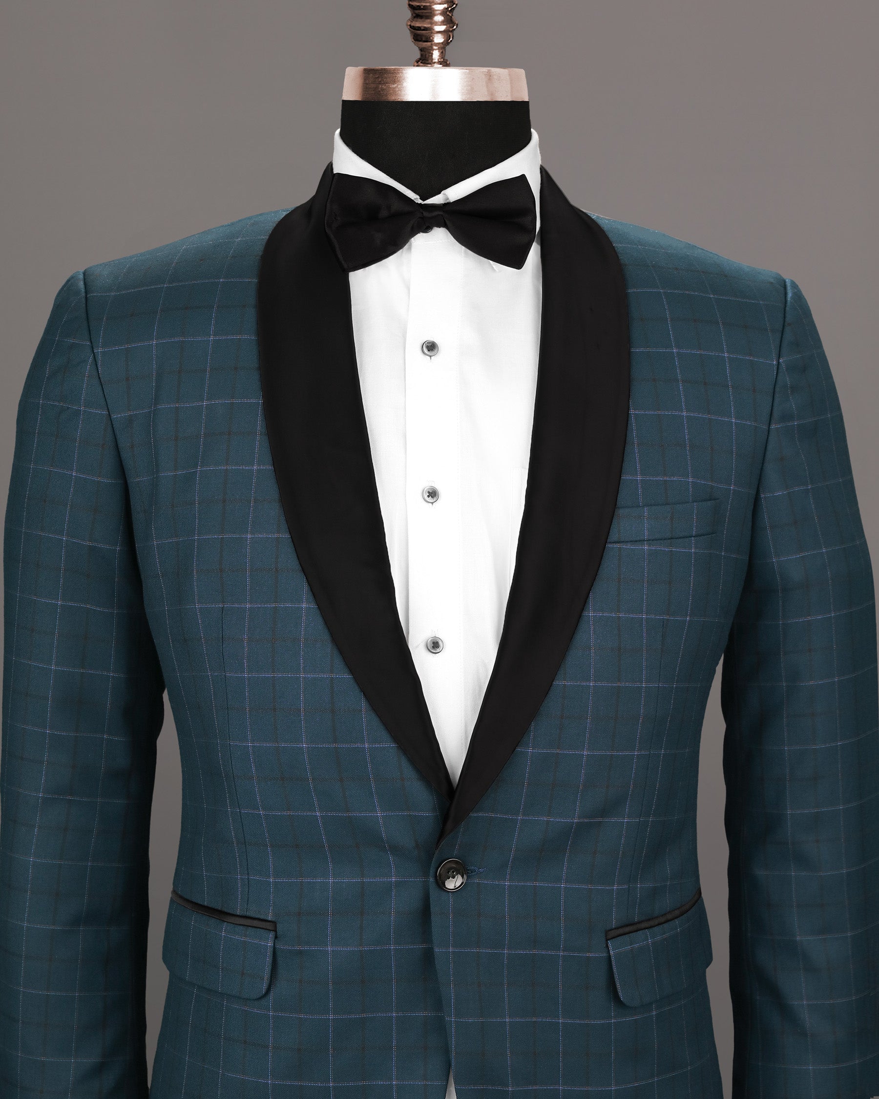 Pickled Bluewood Plaid Wool Rich Tuxedo Blazer BL1193-BKL-36, BL1193-BKL-38, BL1193-BKL-40, BL1193-BKL-42, BL1193-BKL-44, BL1193-BKL-46, BL1193-BKL-48, BL1193-BKL-50, BL1193-BKL-52, BL1193-BKL-58, BL1193-BKL-54, BL1193-BKL-56, BL1193-BKL-60