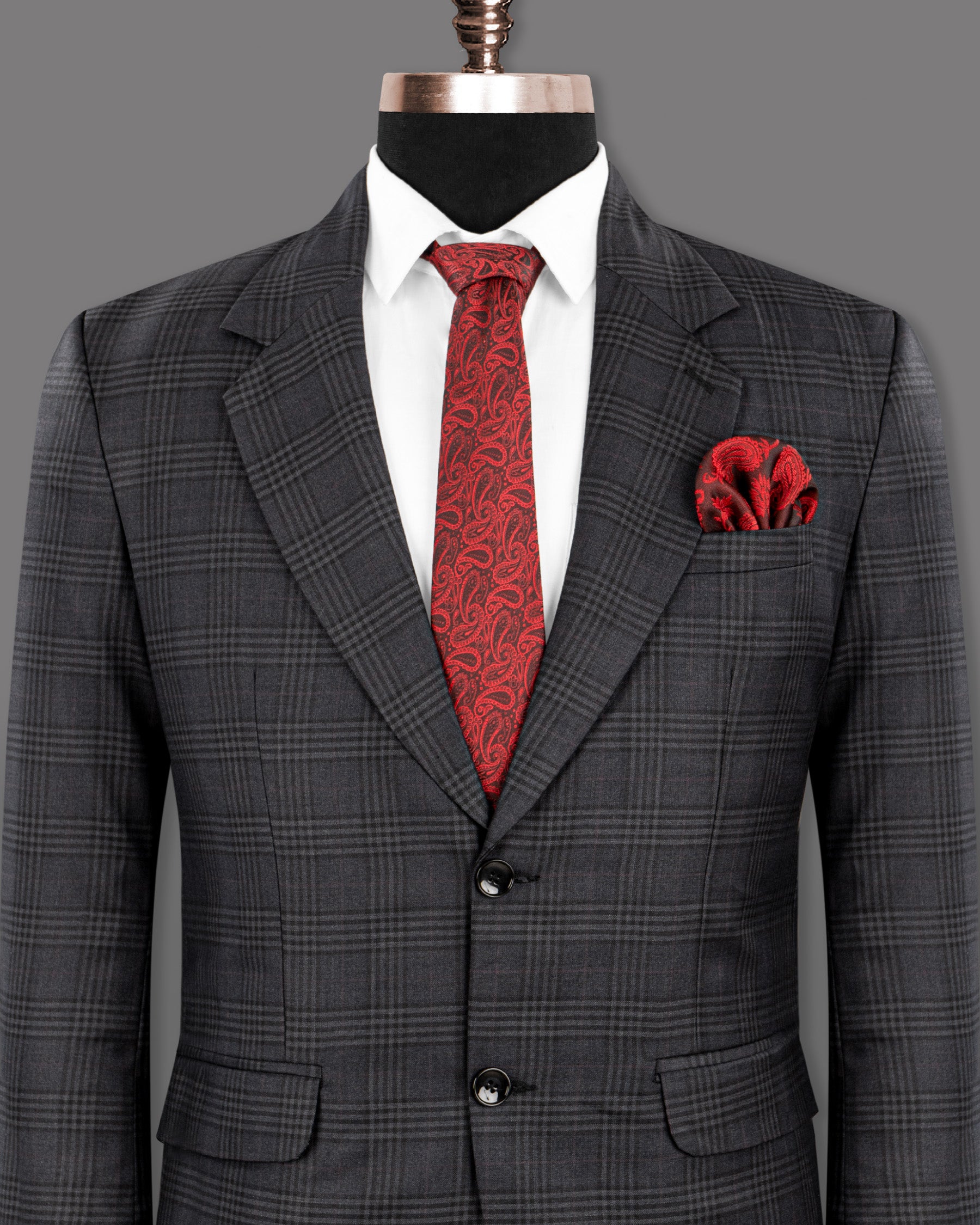 Thunder Gray Windowpane Wool Rich Blazer BL1230-SB-54, BL1230-SB-56, BL1230-SB-60, BL1230-SB-36, BL1230-SB-38, BL1230-SB-40, BL1230-SB-48, BL1230-SB-58, BL1230-SB-42, BL1230-SB-44, BL1230-SB-46, BL1230-SB-50, BL1230-SB-52
