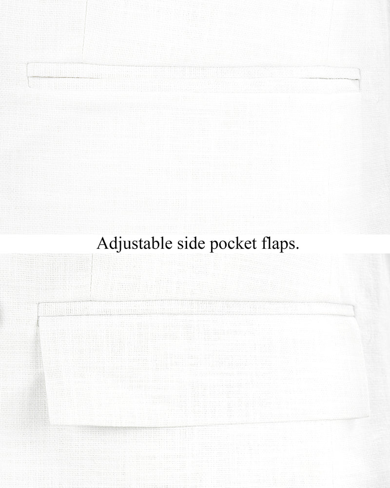 BRIGHT WHITE LUXURIOUS LINEN DOUBLE BREASTED PERFORMANCE BLAZER BL1239-DB-36, BL1239-DB-38, BL1239-DB-40, BL1239-DB-60, BL1239-DB-42, BL1239-DB-44, BL1239-DB-46, BL1239-DB-48, BL1239-DB-58, BL1239-DB-56, BL1239-DB-50, BL1239-DB-52, BL1239-DB-54